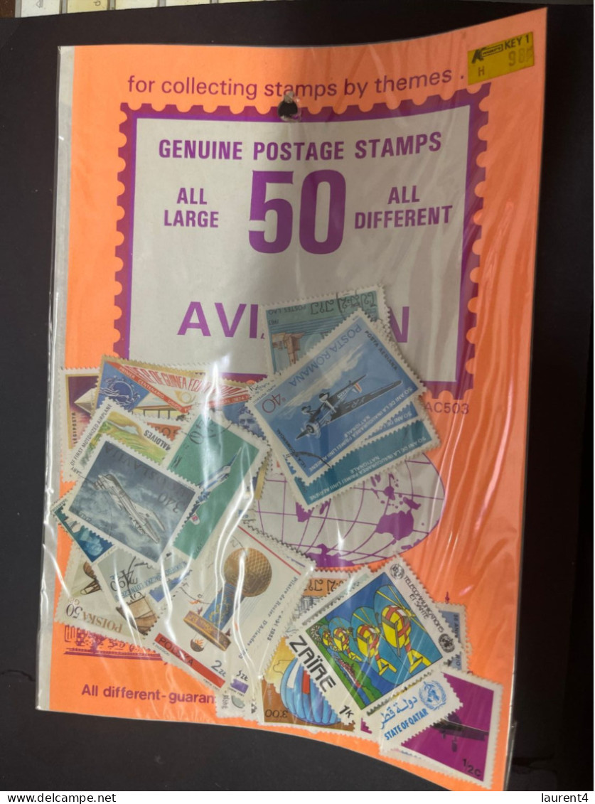 4-5-2024 (4 Z 9) NOT Open Stamp Pack - Aviation (22 X 15 Cm) 50 Stamps - Autres (Air)