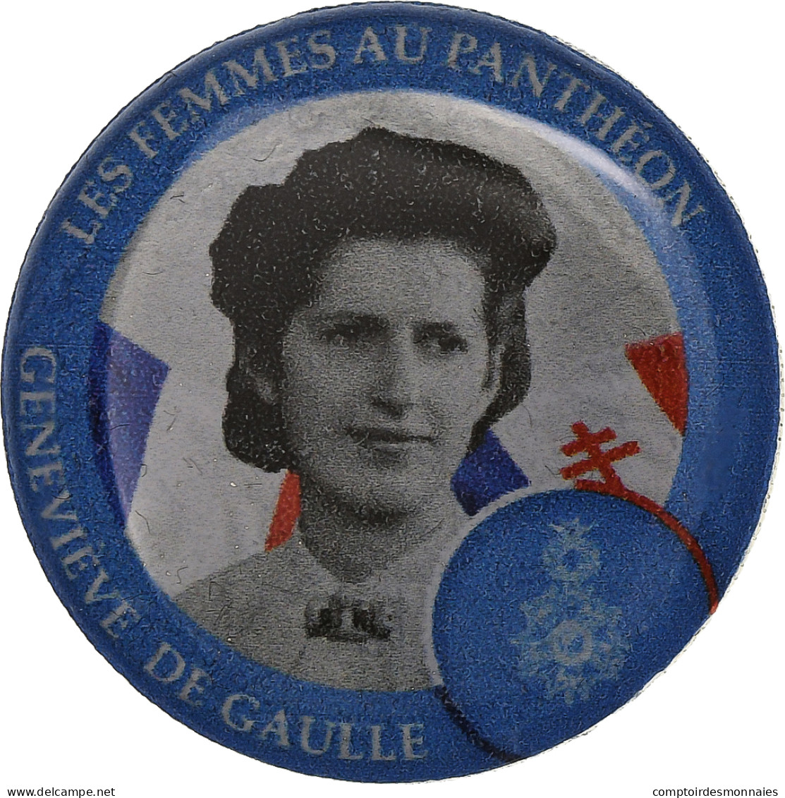 France, Jeton, Femmes Au Panthéon - Geneviève De Gaulle, Nickel, TTB - Andere & Zonder Classificatie