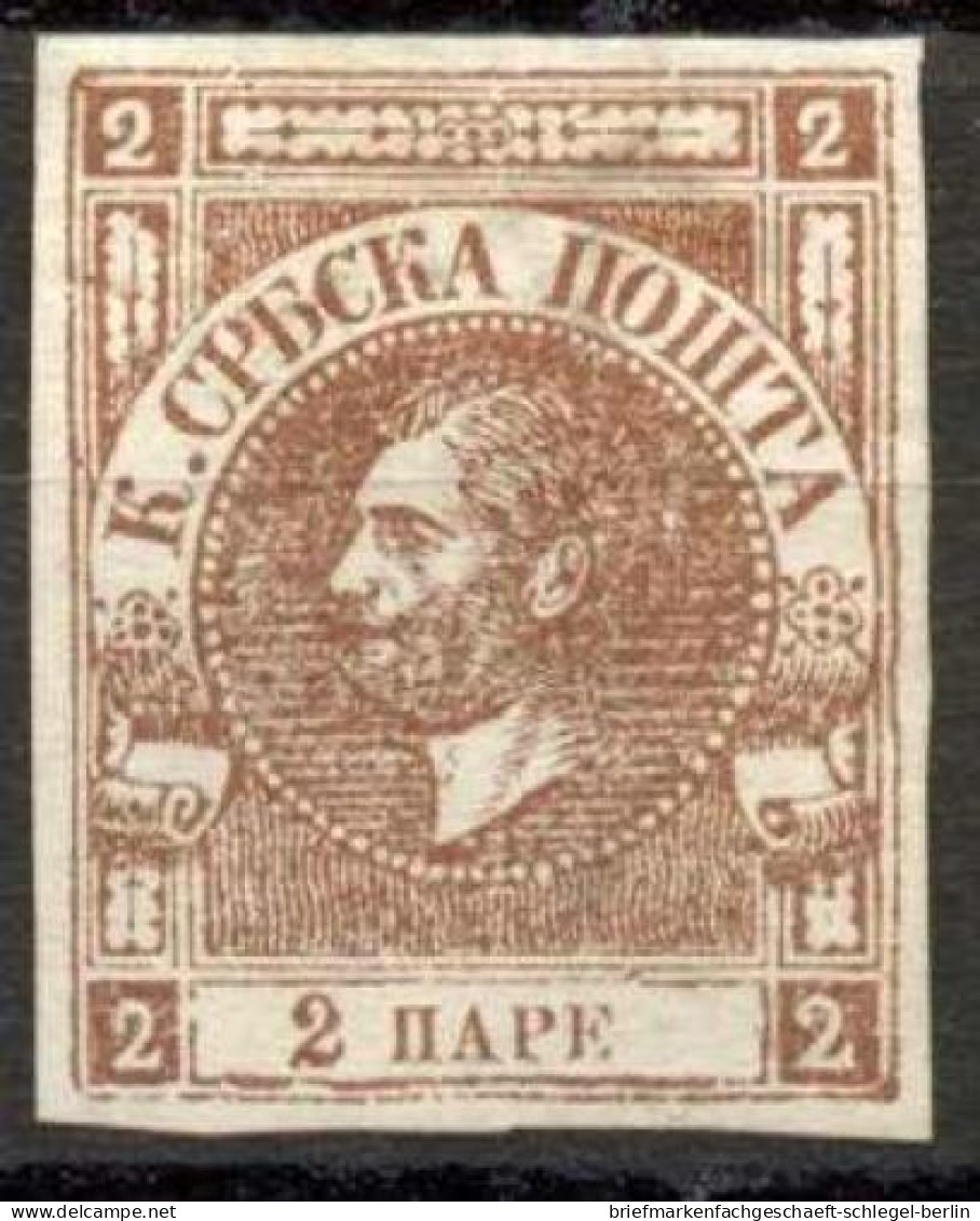Serbien, 1868, 10 Bb, Ungebraucht - Servië