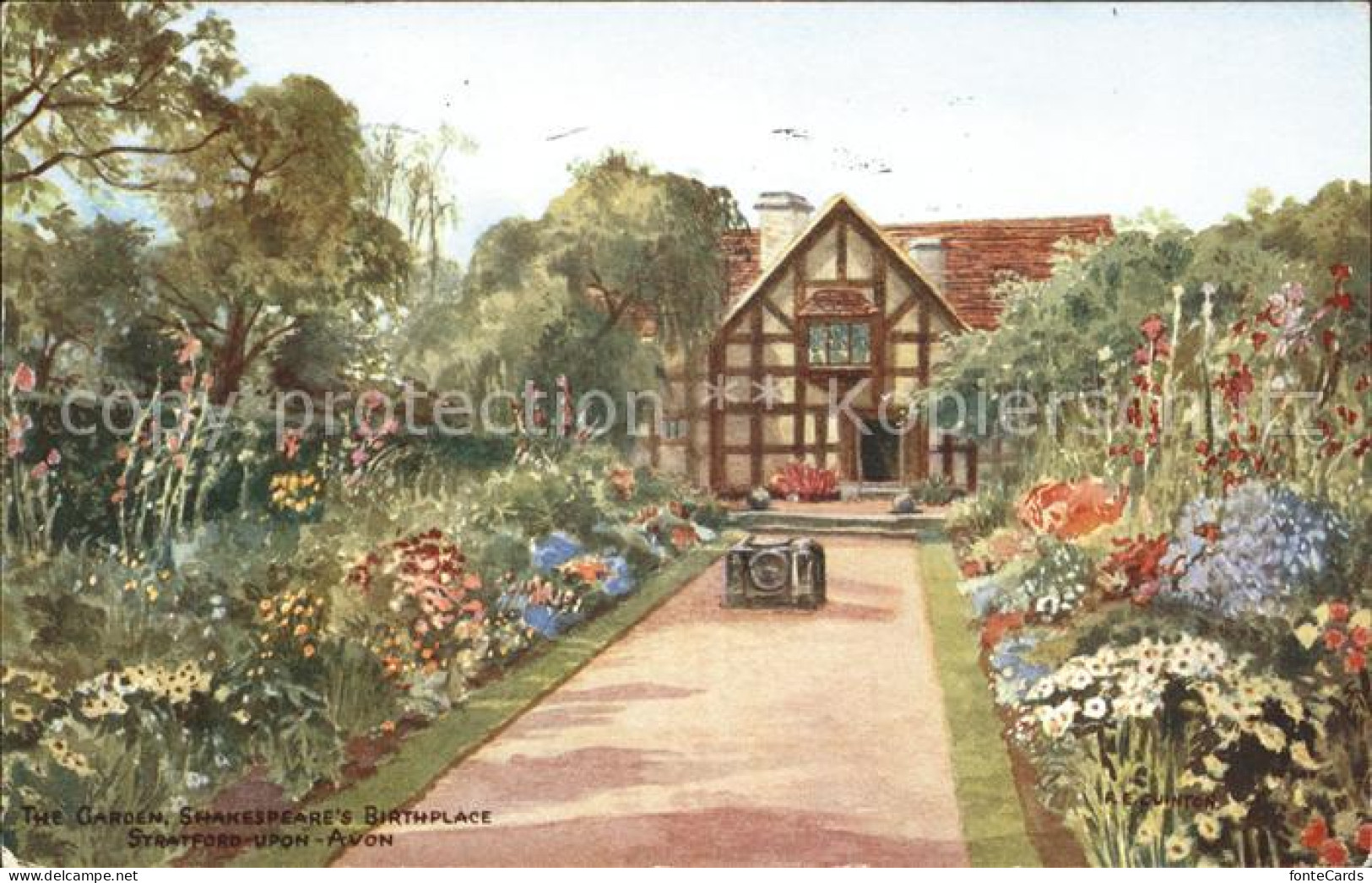 11751706 Stratford-on-Avon Garden Shakespeare's Birthplace Kuenstlerkarte Stratf - Andere & Zonder Classificatie