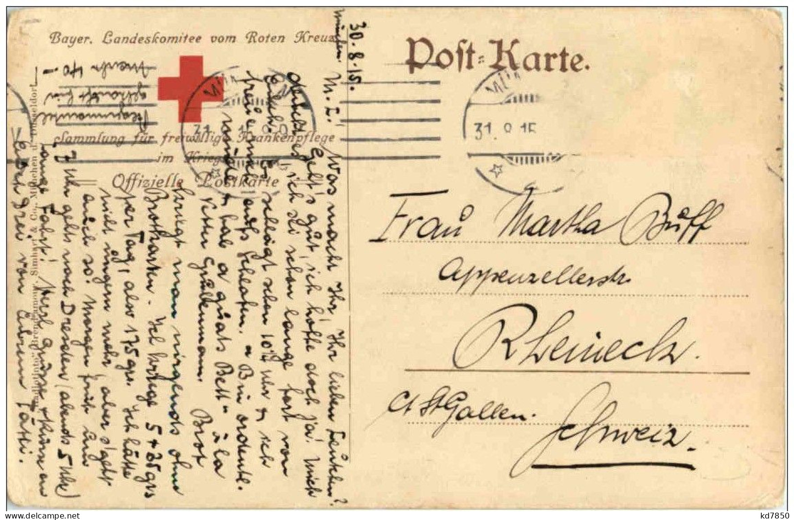 Rotes Kreuz - Bethman Hollweg - Rode Kruis