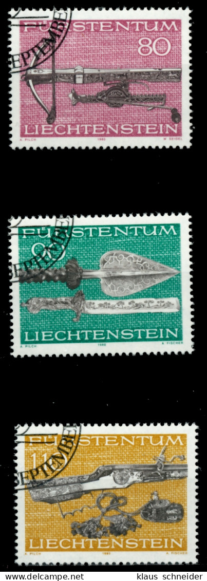 LIECHTENSTEIN 1980 Nr 751-753 Gestempelt SB4E31A - Used Stamps