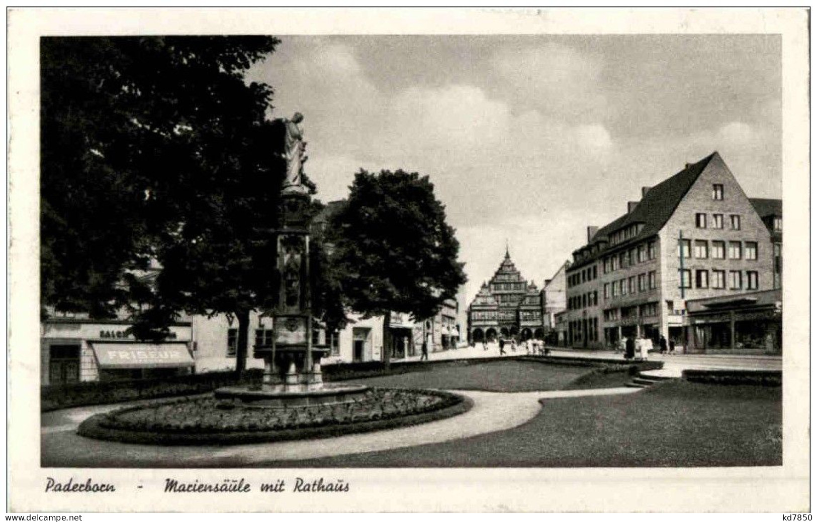 Paderborn - MAriensäule Mit Rathaus - Paderborn