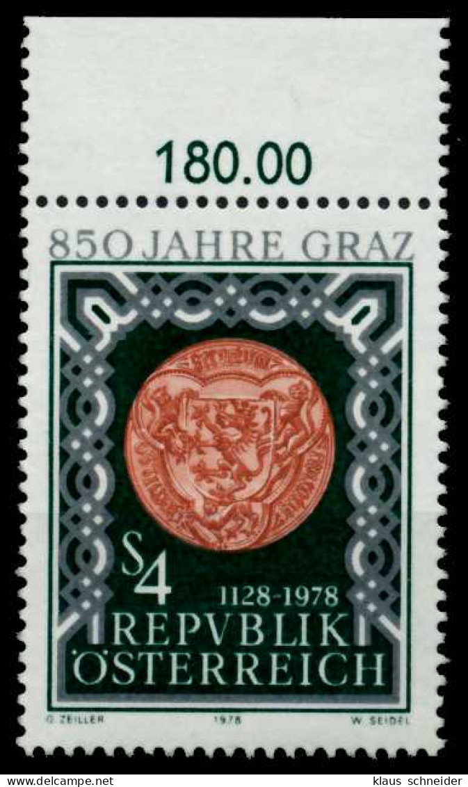 ÖSTERREICH 1978 Nr 1583 Postfrisch ORA X809866 - Unused Stamps