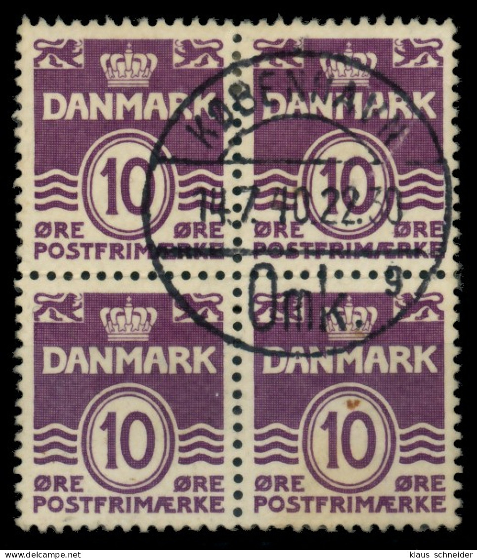 DÄNEMARK Nr 246xA Zentrisch Gestempelt VIERERBLOCK X90E26E - Used Stamps