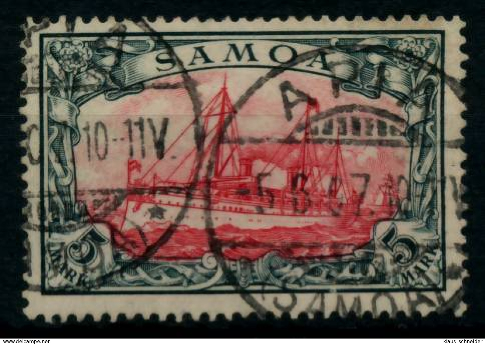 SAMOA (DT. KOLONIE) Nr 19 Zentrisch Gestempelt Gepr. X6B9402 - Samoa