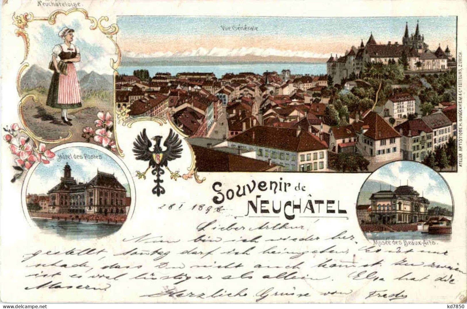 Souvenir De Neuchatel - Litho - Neuchâtel