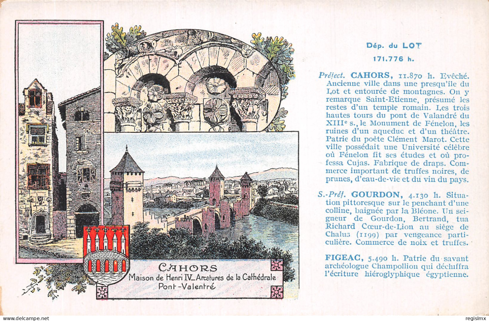 46-LE LOT CAHORS GOURDON FIGEAC-N°2127-H/0173 - Other & Unclassified
