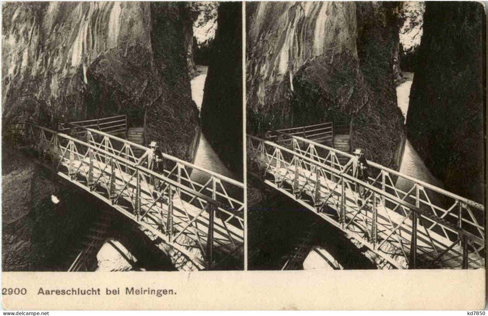 Aareschlucht Bei Meiringen - Stereokarte - Meiringen