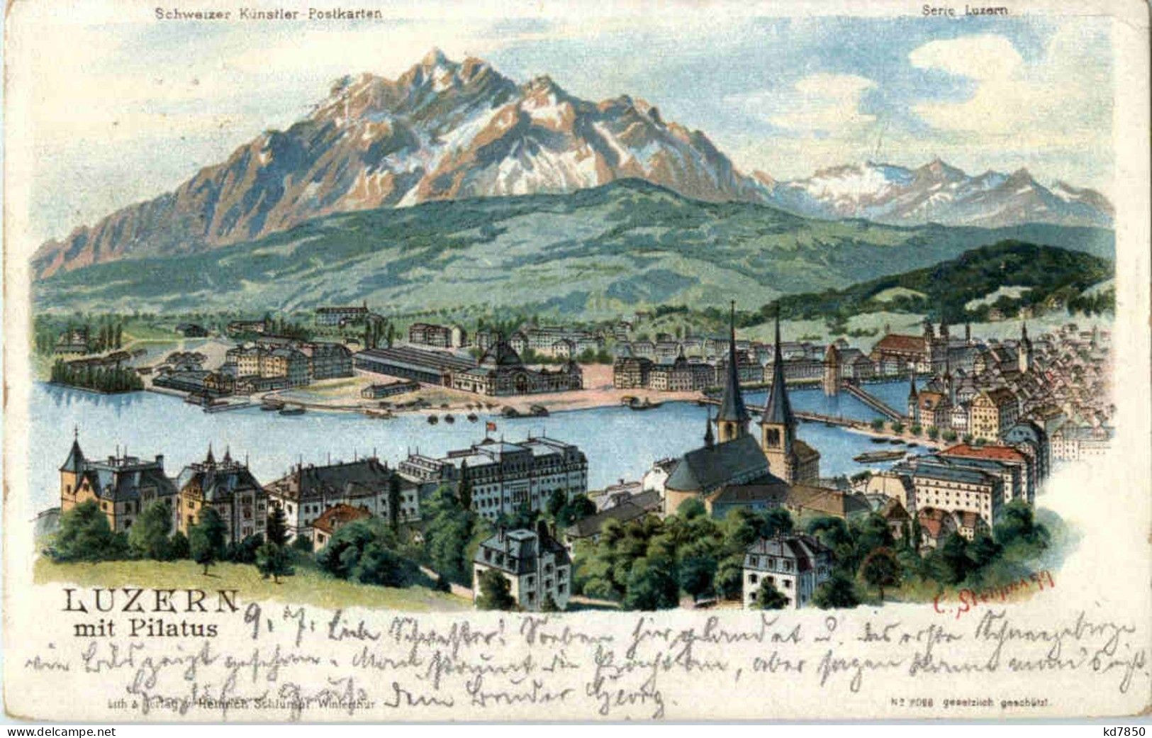 Gruss Aus Luzern - Litho - Lucerna