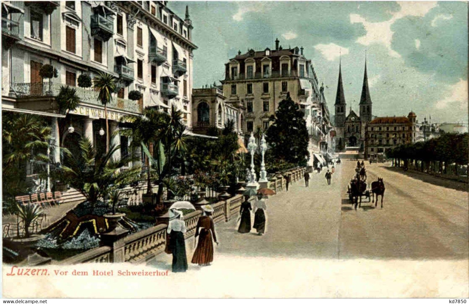 Luzern - Vor Dem Hotel Schweizerhof - Luzern