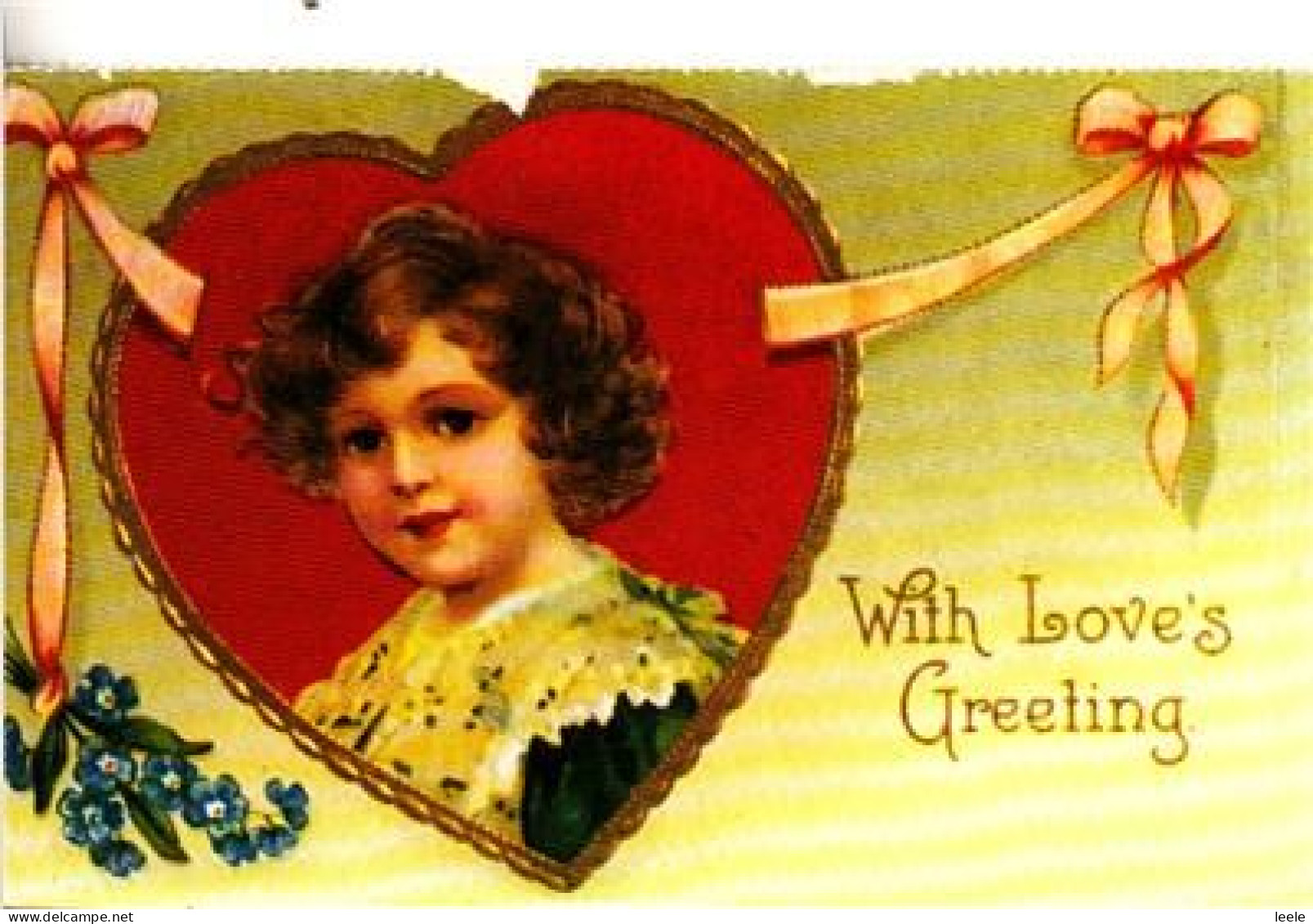F71. Reproduction Greetings Postcard. With Love Greetings. Portrait Of A Boy - Contre La Lumière