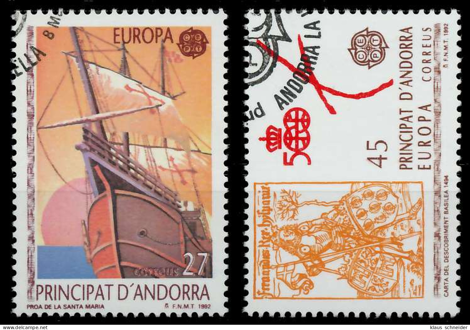 ANDORRA SPANISCHE POST 1990-2000 Nr 226-227 Gestempelt X5D8D96 - Used Stamps