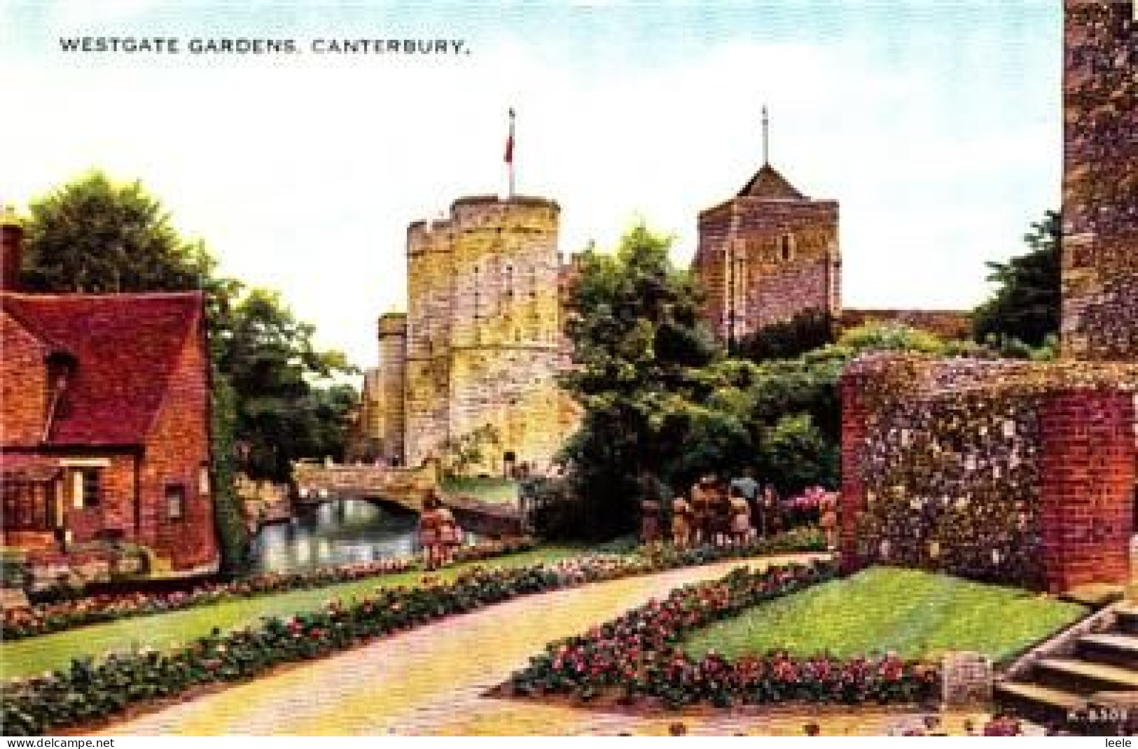 F25. Vintage Postcard.  Westgate Gardens, Canterbury - Canterbury