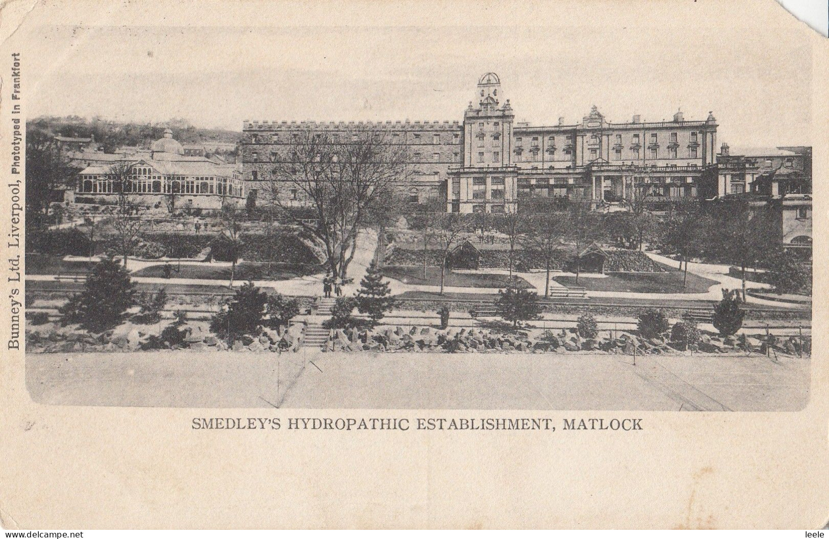 F57. Vintage Postcard. Smedley's Hydropathic Establishment. Matlock. - Derbyshire