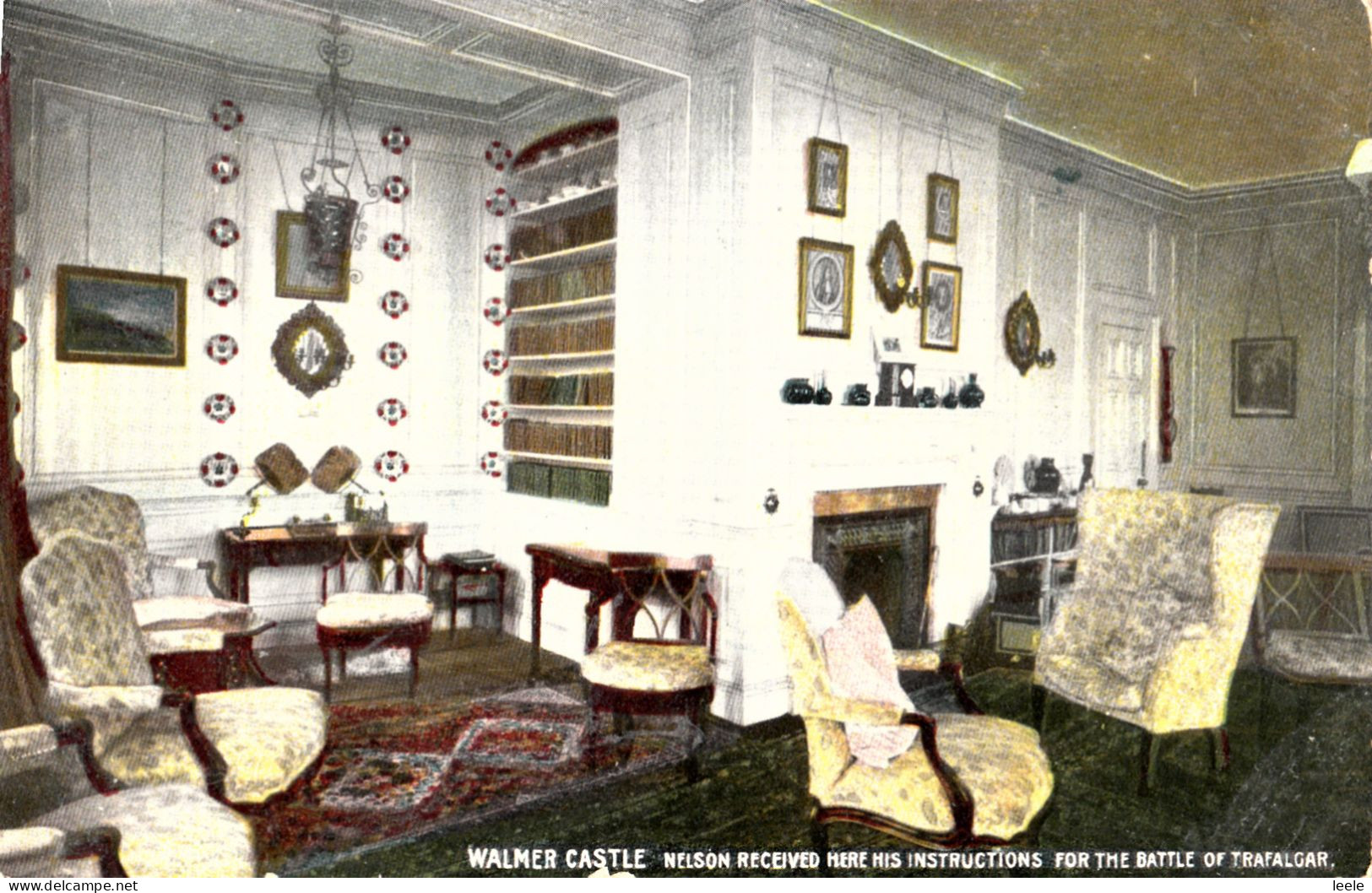 F69.  Vintage Postcard. Walmer Castle Interior. Nelson Received Trafalgar Orders - Altri