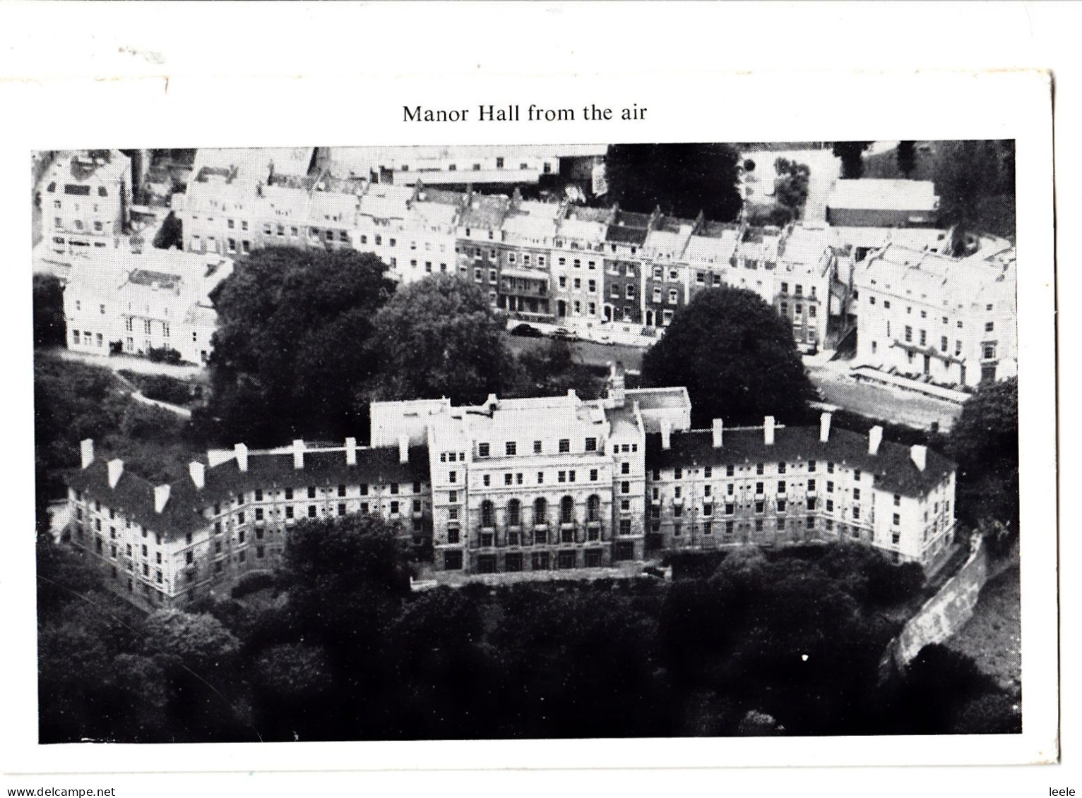 F85. Vintage Postcard. Manor Hall, Bristol University From The Air. - Bristol