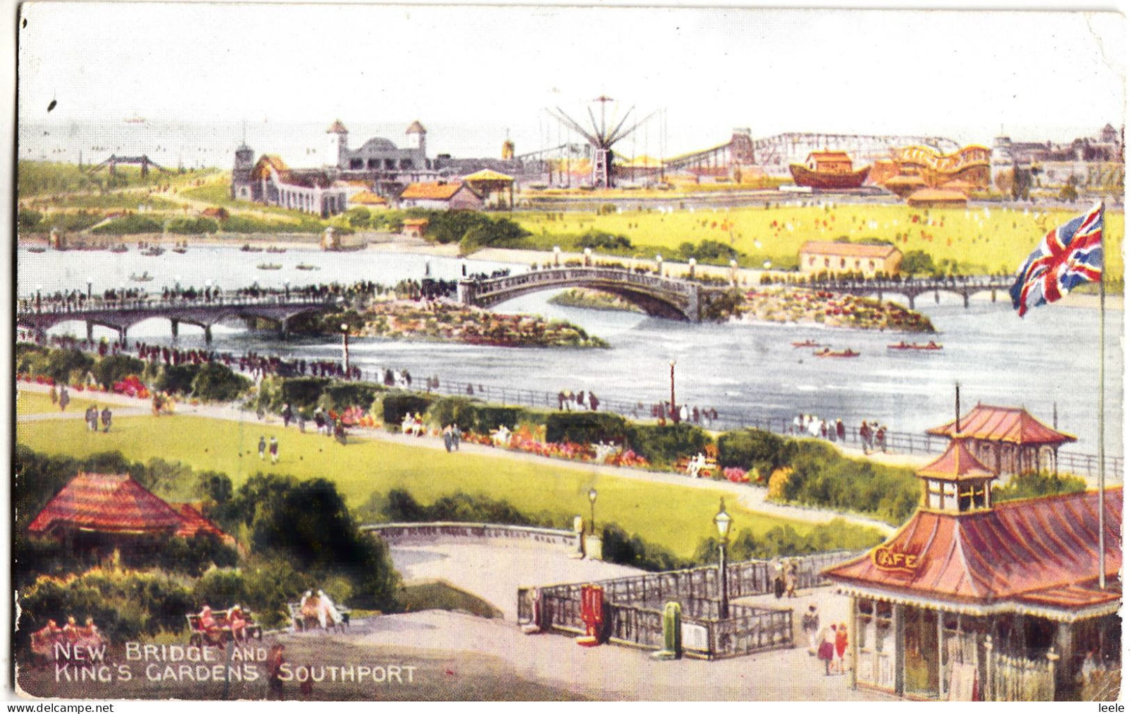 F21. Vintage Postcard. New Bridge And Kings Gardens, Southport. - Southport