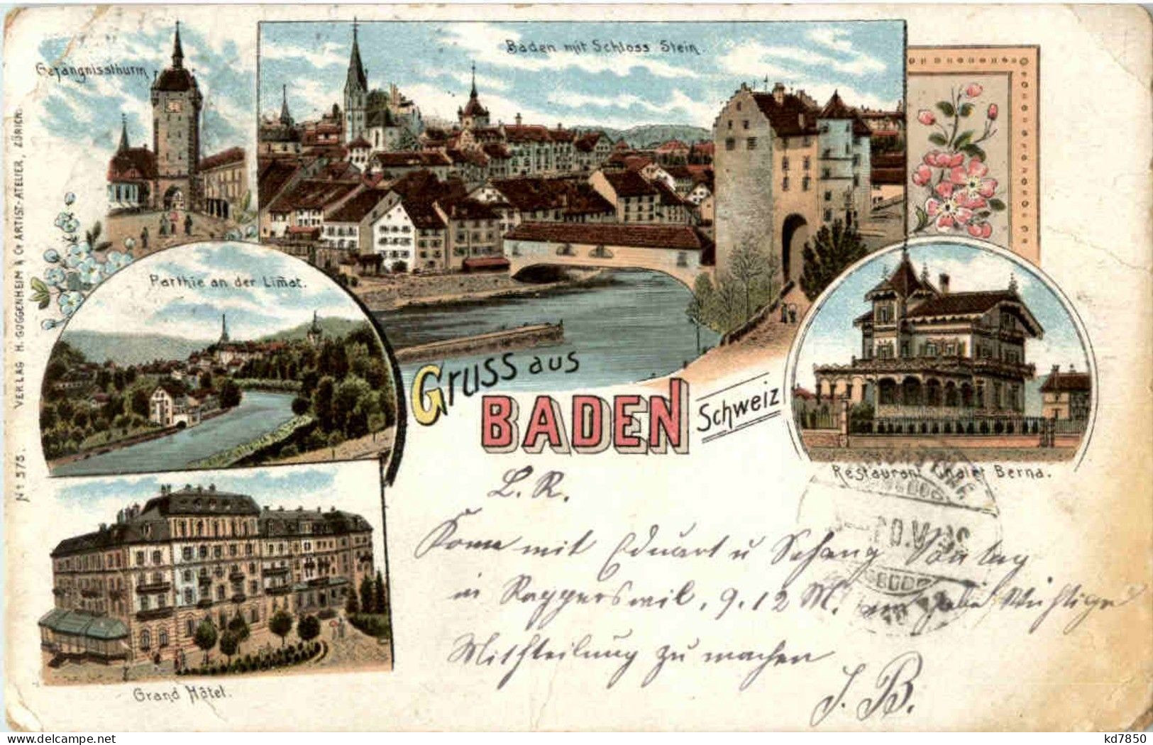 Gruss Aus Baden - Litho - Baden