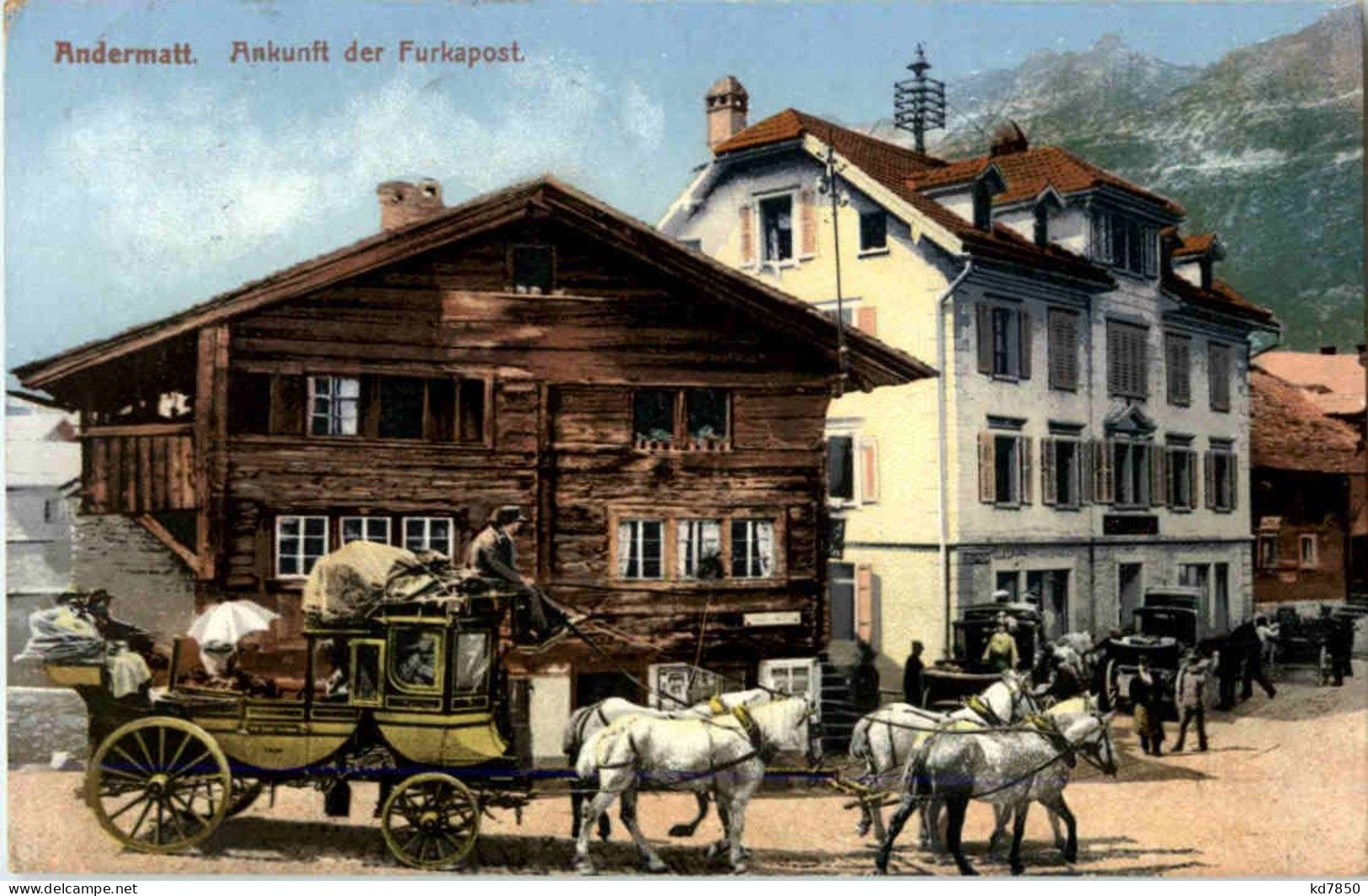 Andermatt - Ankunft Der Kurkapost - Postkutsche - Andermatt