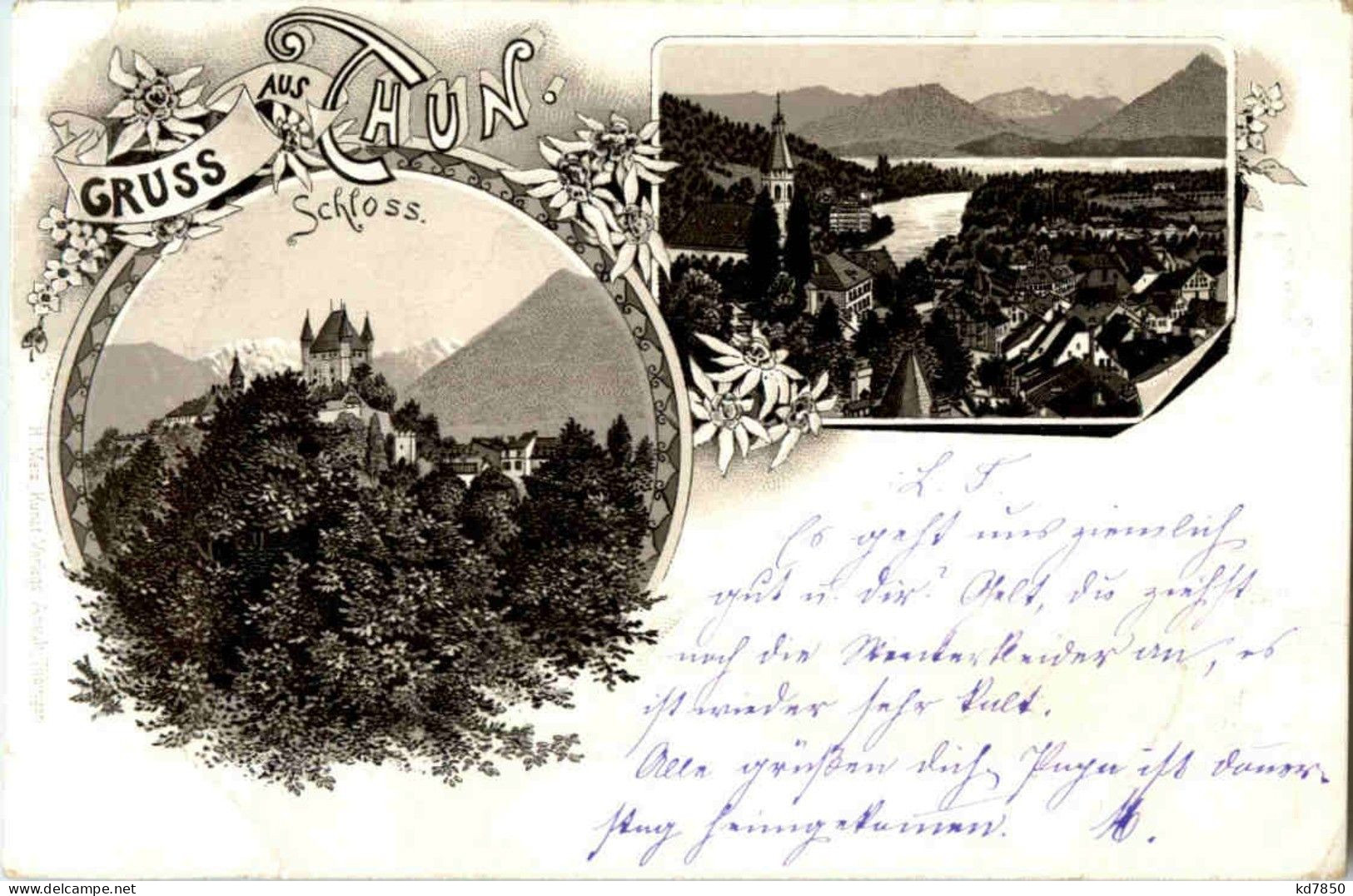 Gruss Aus Thun - Litho - Thun