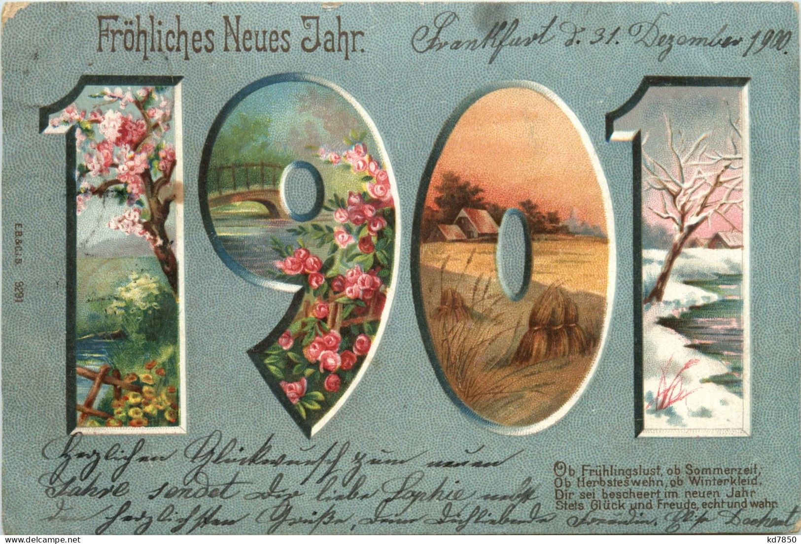 Neujahr - Jahreszahl 1901 - Nouvel An