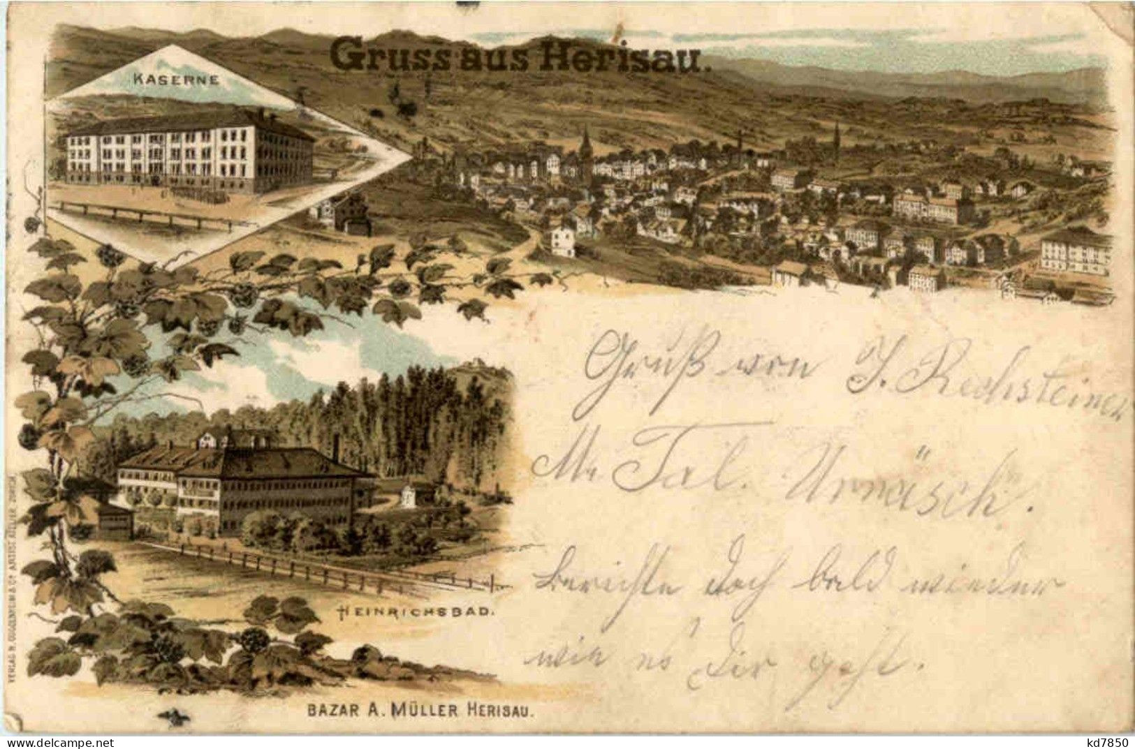 Gruss Aus Herisau - Litho - Herisau