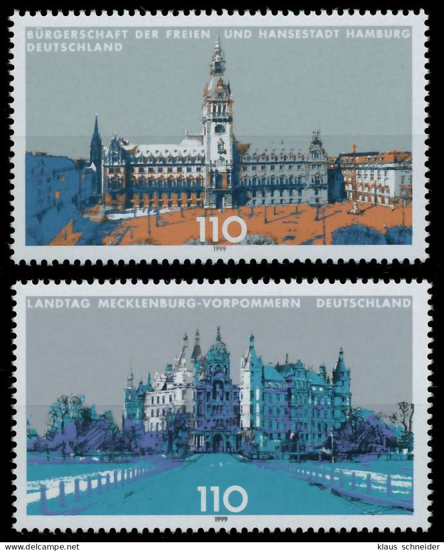 BRD BUND 1999 Nr 2036-2037 Postfrisch X60B1A6 - Unused Stamps