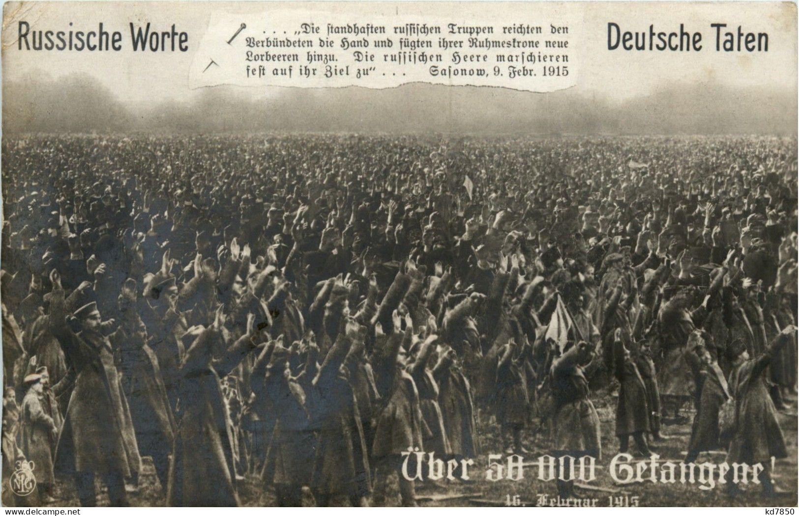 Russische Worte - Deutsche Taten - 50000 Gefangene - Oorlog 1914-18