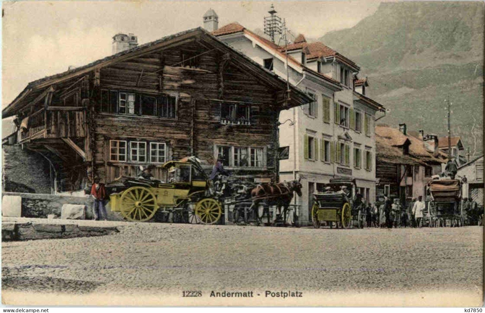 Andermatt - Postplatz - Postkutsche - Andermatt