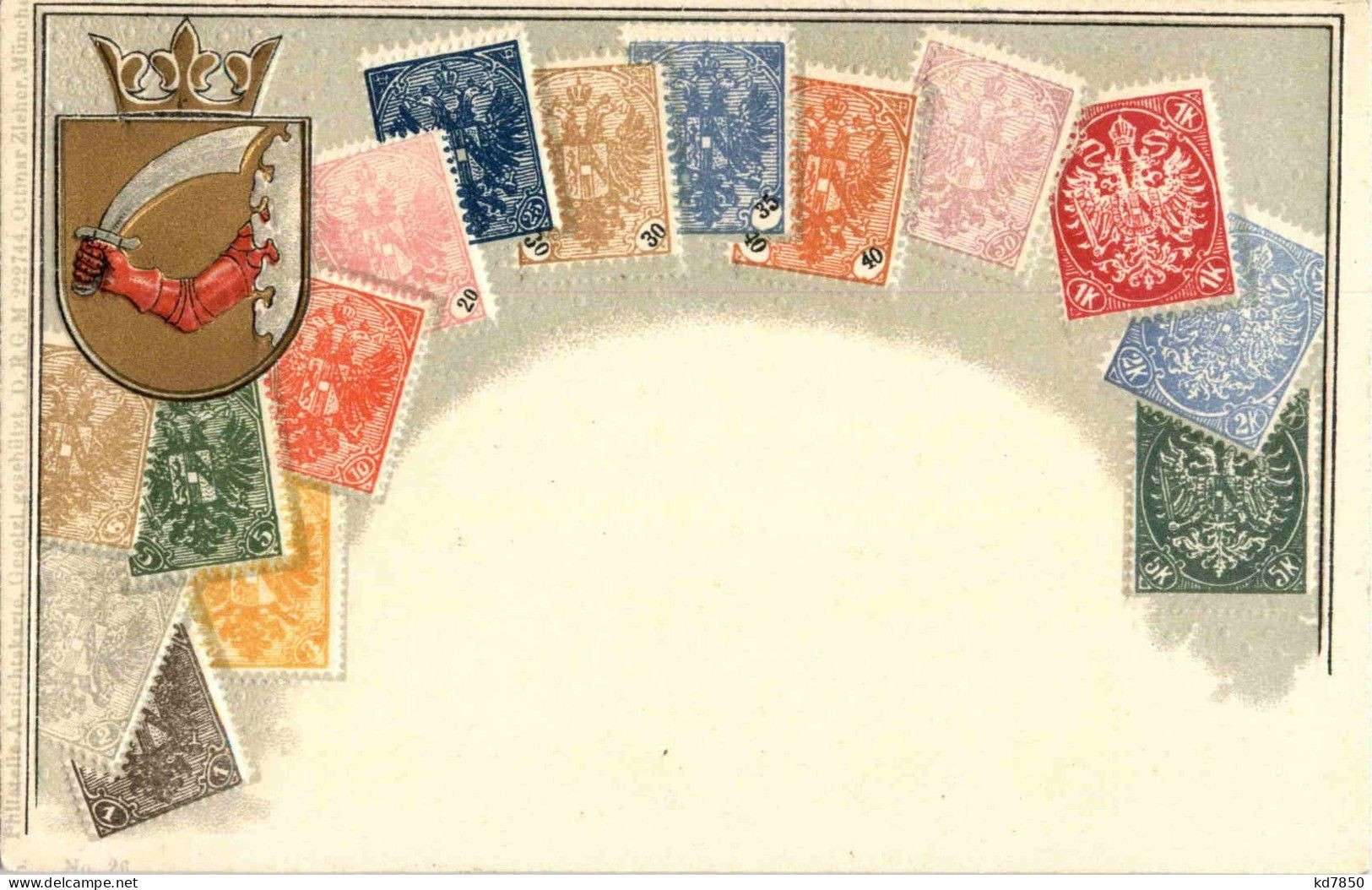 Briefmarken - Stamps - Prägekarte - Briefmarken (Abbildungen)