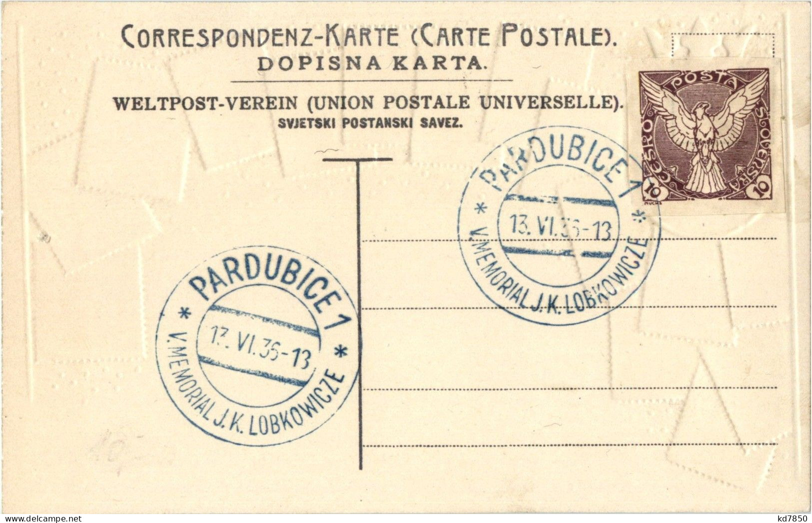 Briefmarken - Stamps - Prägekarte - Timbres (représentations)