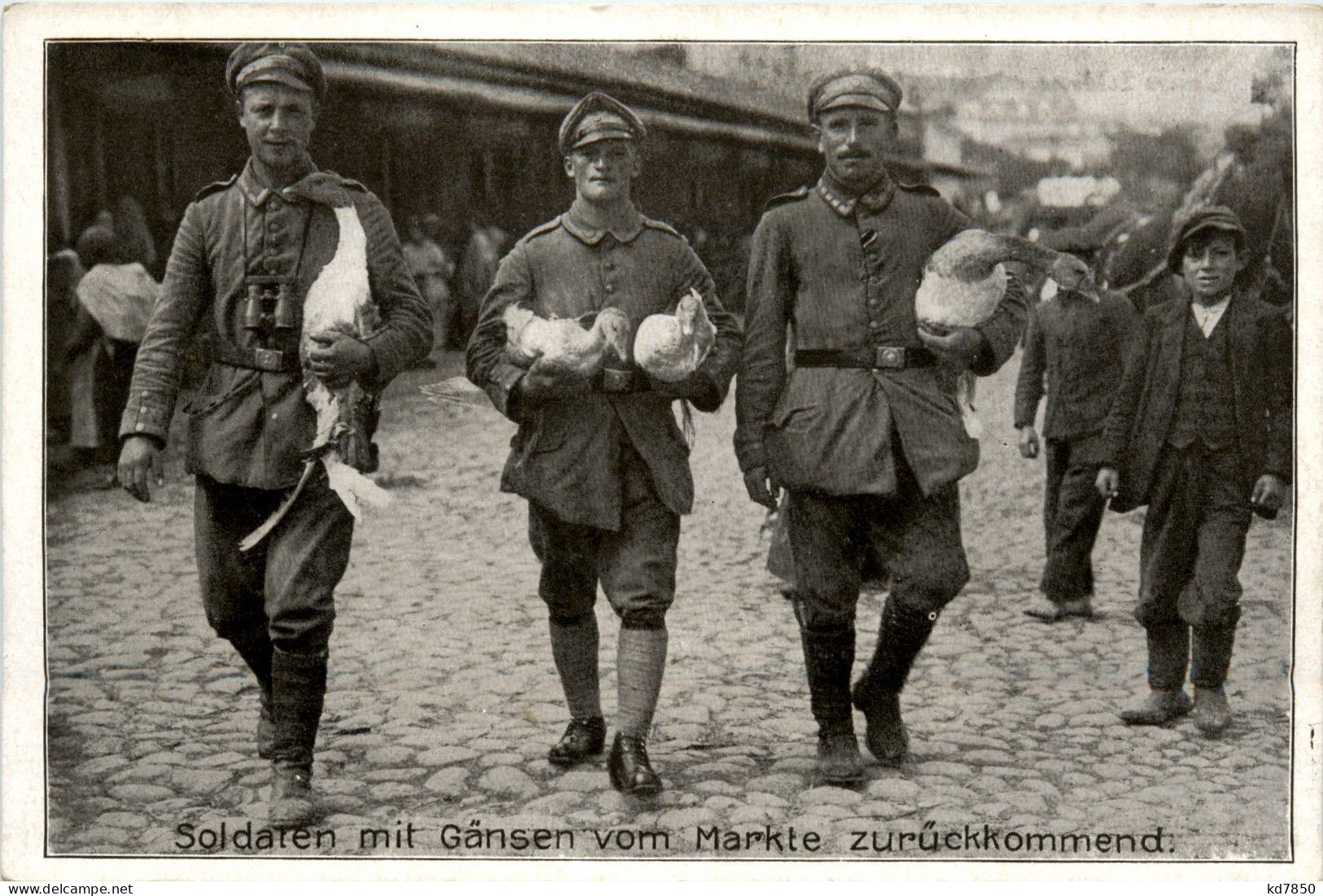 Soldaten Mit Gänsen Vom Markt - Oorlog 1914-18