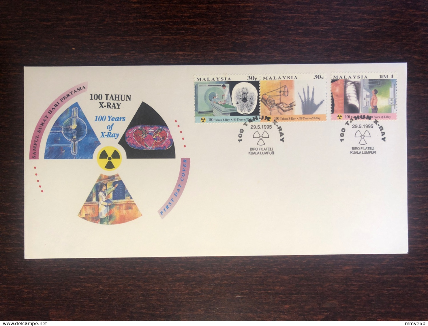 MALAYSIA  FDC COVER 1995 YEAR RADIOLOGY X-RAY HEALTH MEDICINE STAMPS - Maleisië (1964-...)