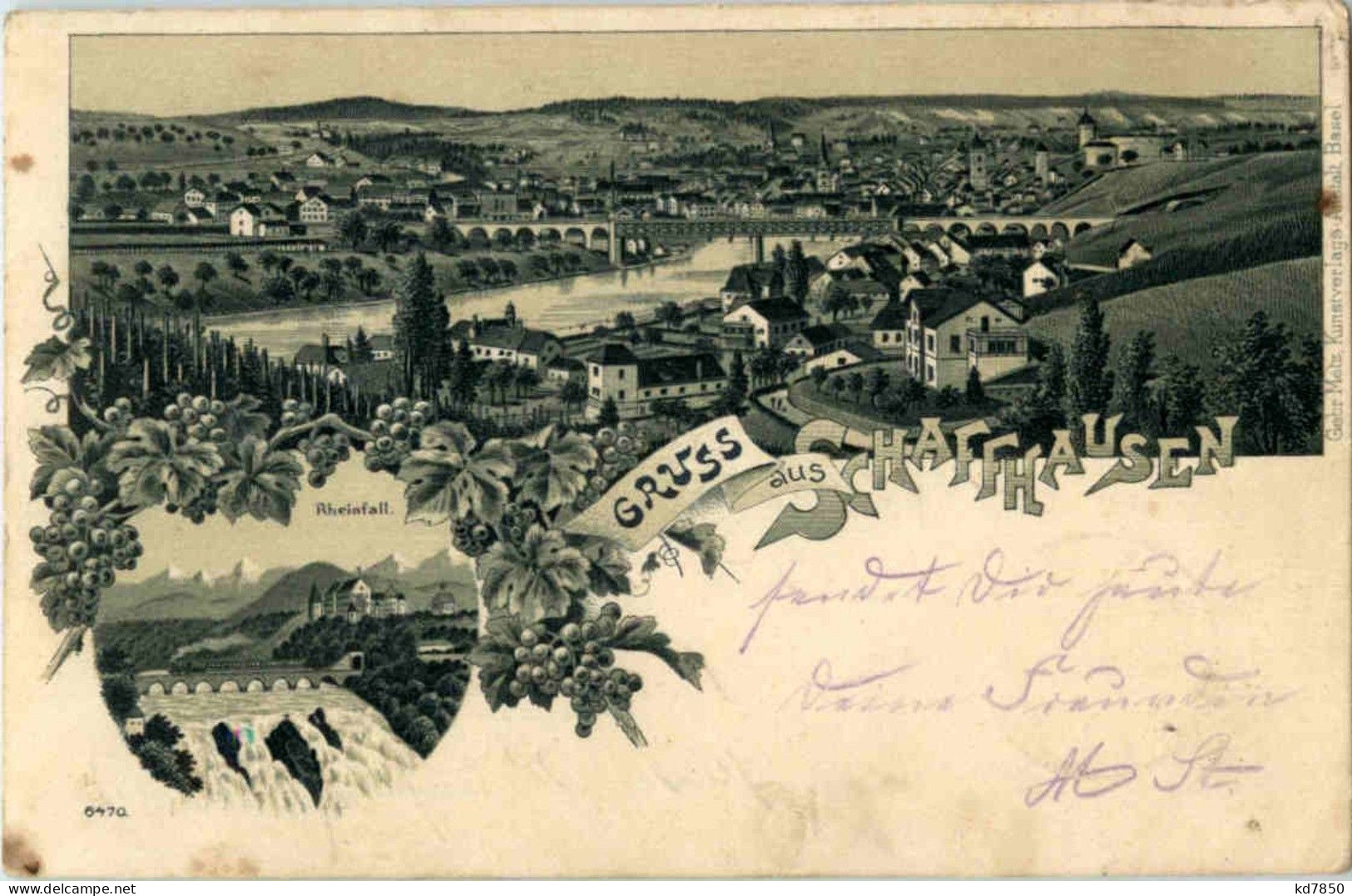 Gruss Aus Schaffhausen - Litho - Schaffhouse