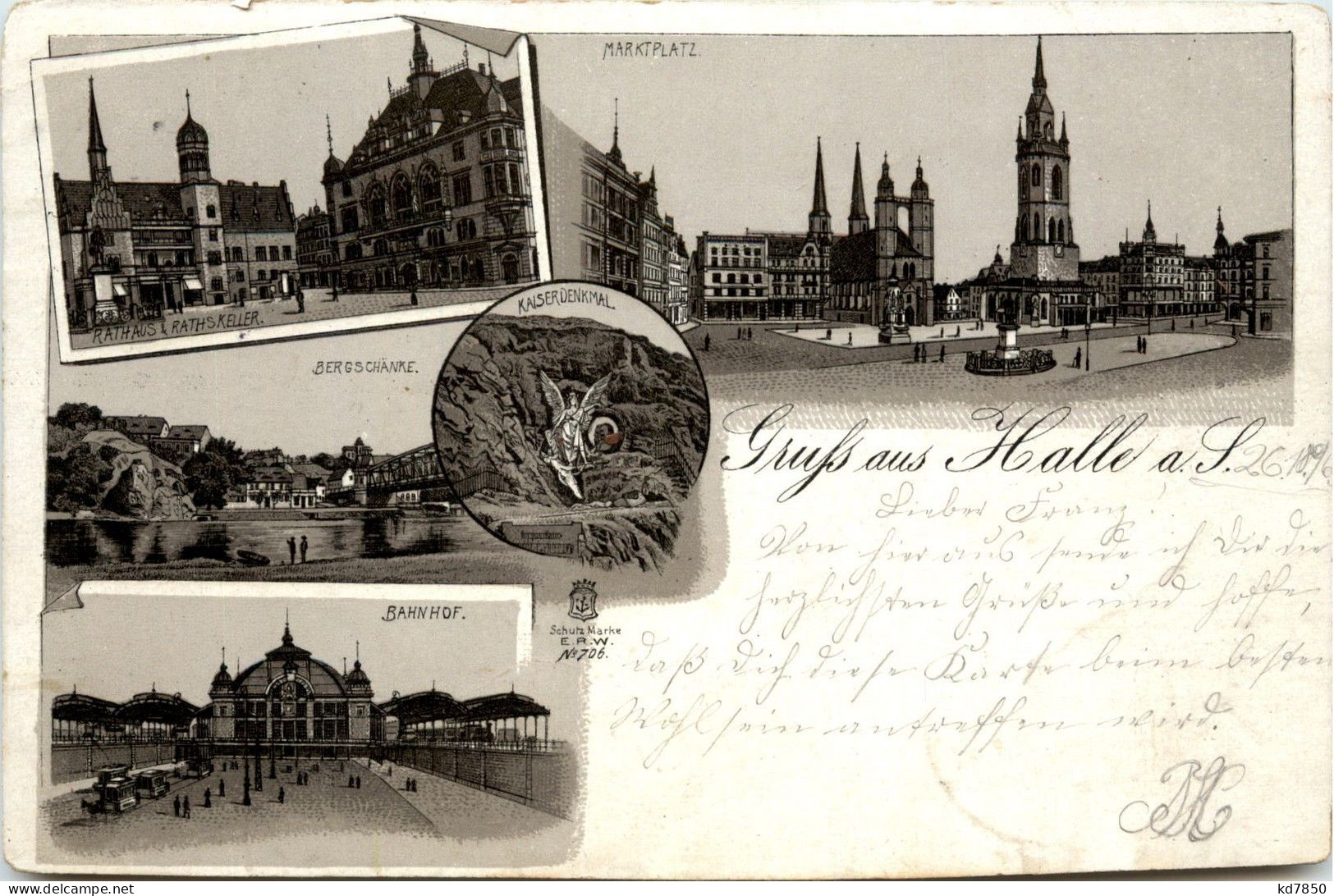 Gruss Aus Halle - Litho 1896 - Halle (Saale)