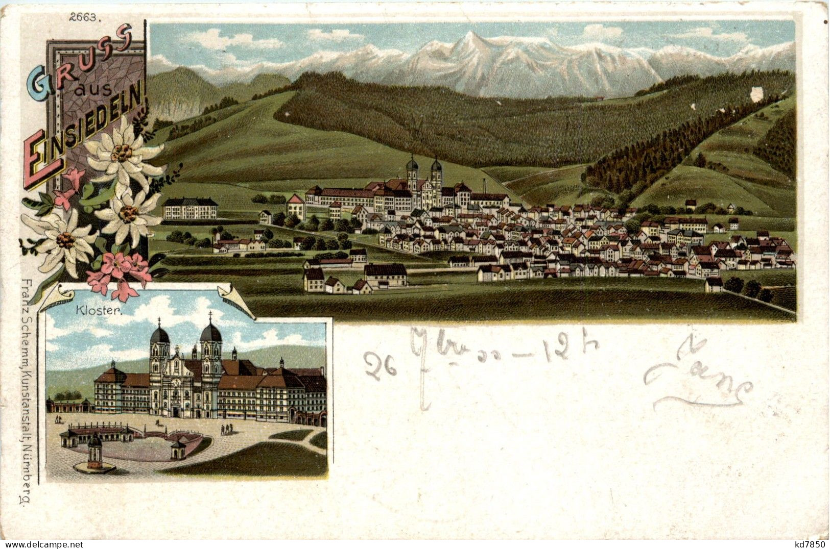 Gruss Aus Einsiedeln - Litho - Einsiedeln