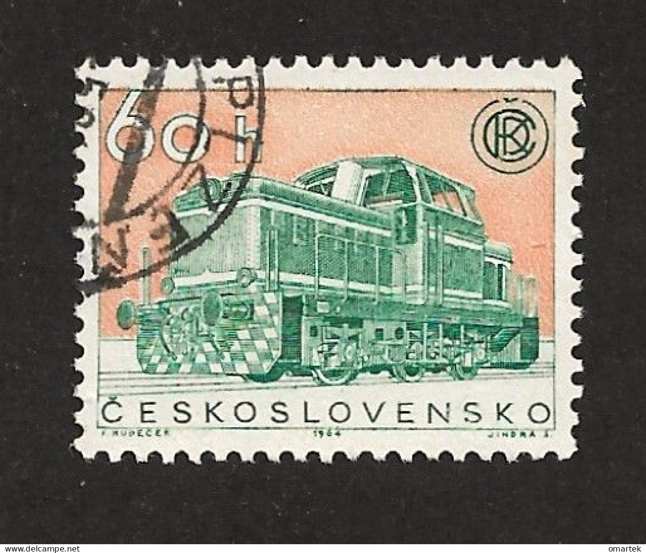 Czechoslovakia 1964 ⊙ Mi 1502 Sc 1266 Locomotive, Railway, Eisenbahn.Tschechoslowakei - Used Stamps