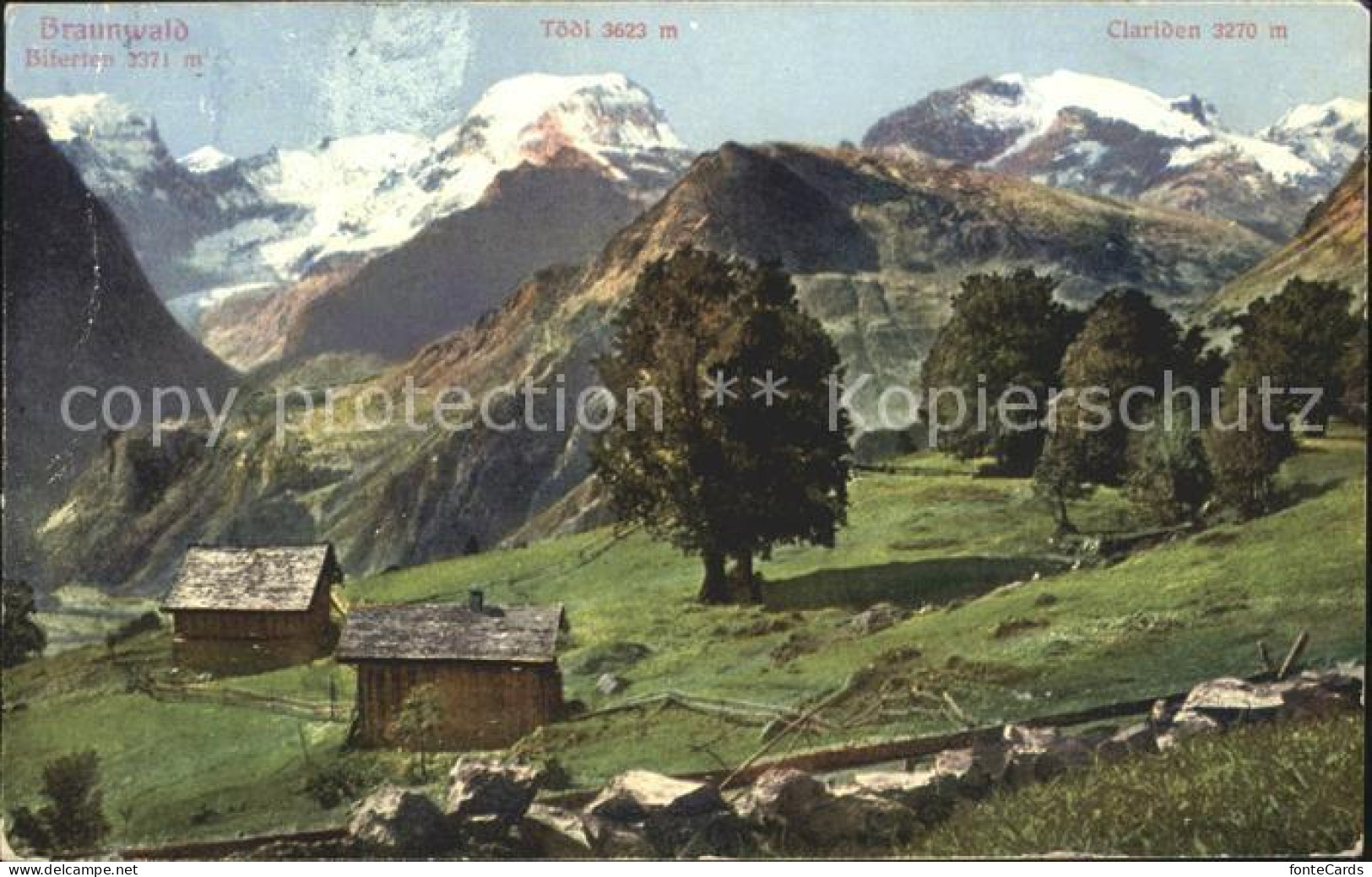 11751143 Braunwald GL Blick Auf Biferten Toedi Und Clariden Braunwald - Other & Unclassified