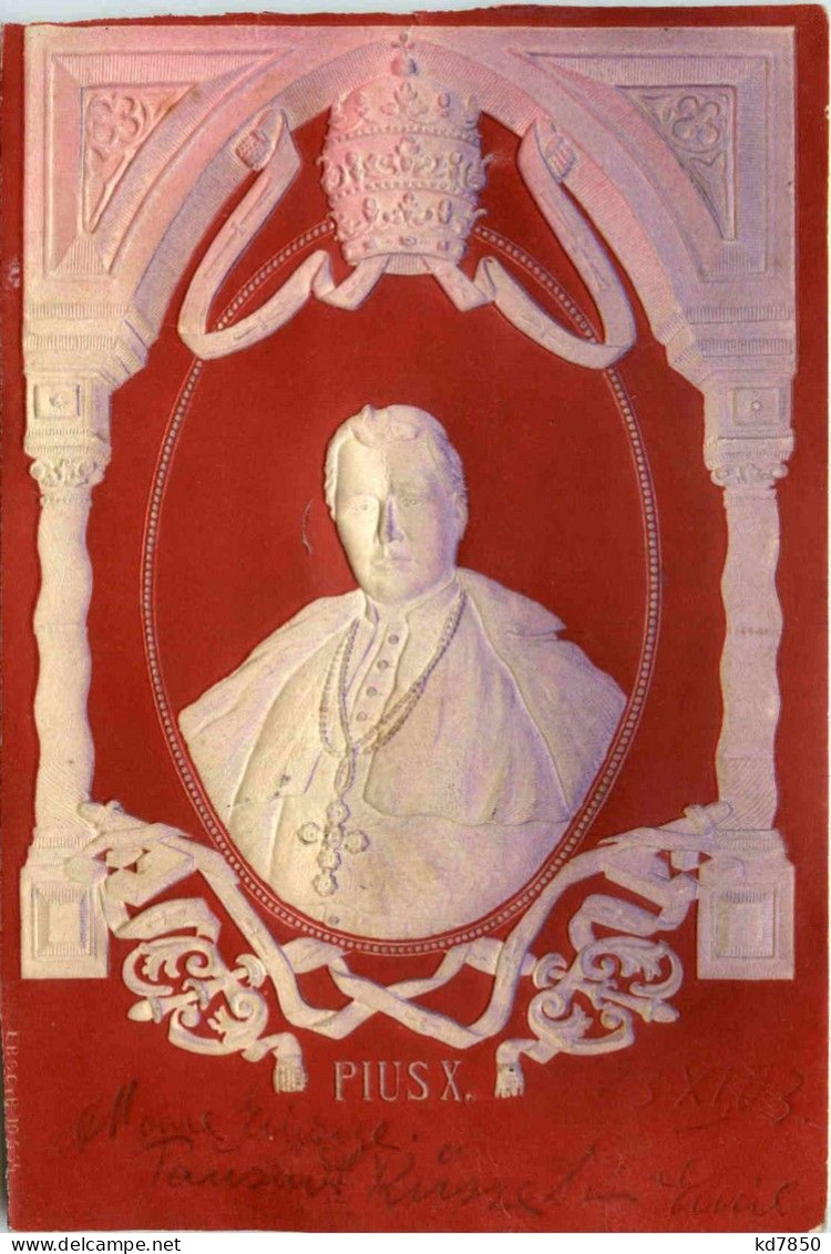 Pius X - Prägekarte - Päpste