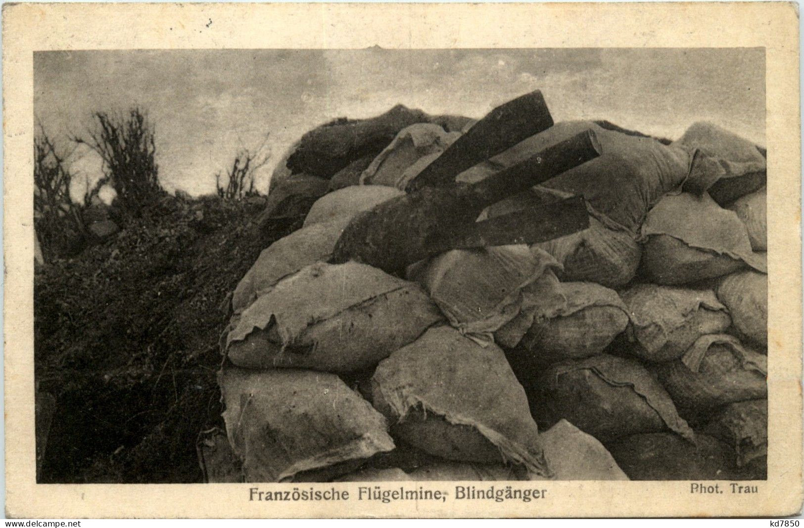 Französische Flügelmine - Blindgänger - Feldpost - Guerre 1914-18