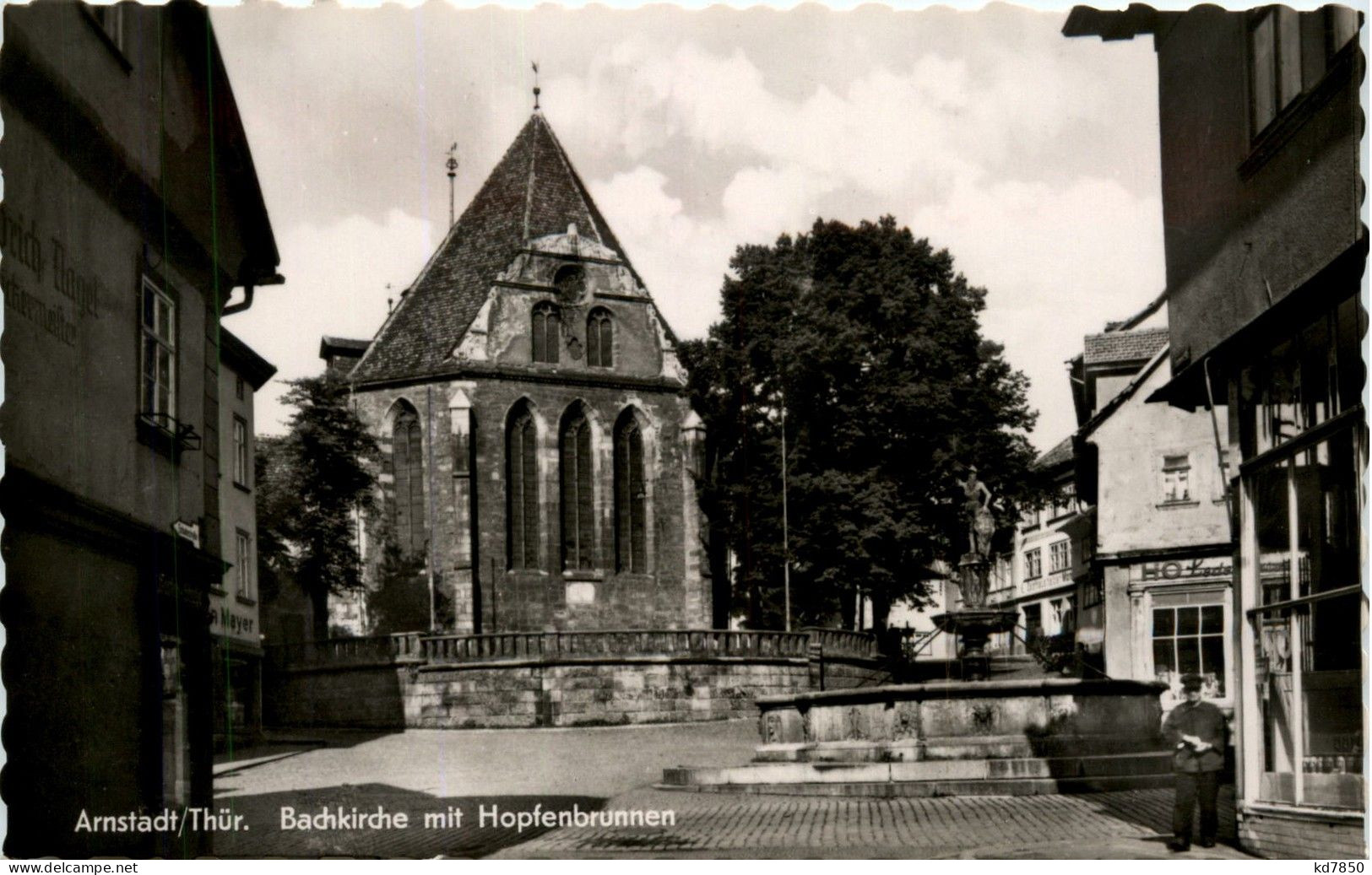 Arnstadt/Thüri. - Bachkirche Mit Hopfenbrunnen - Arnstadt