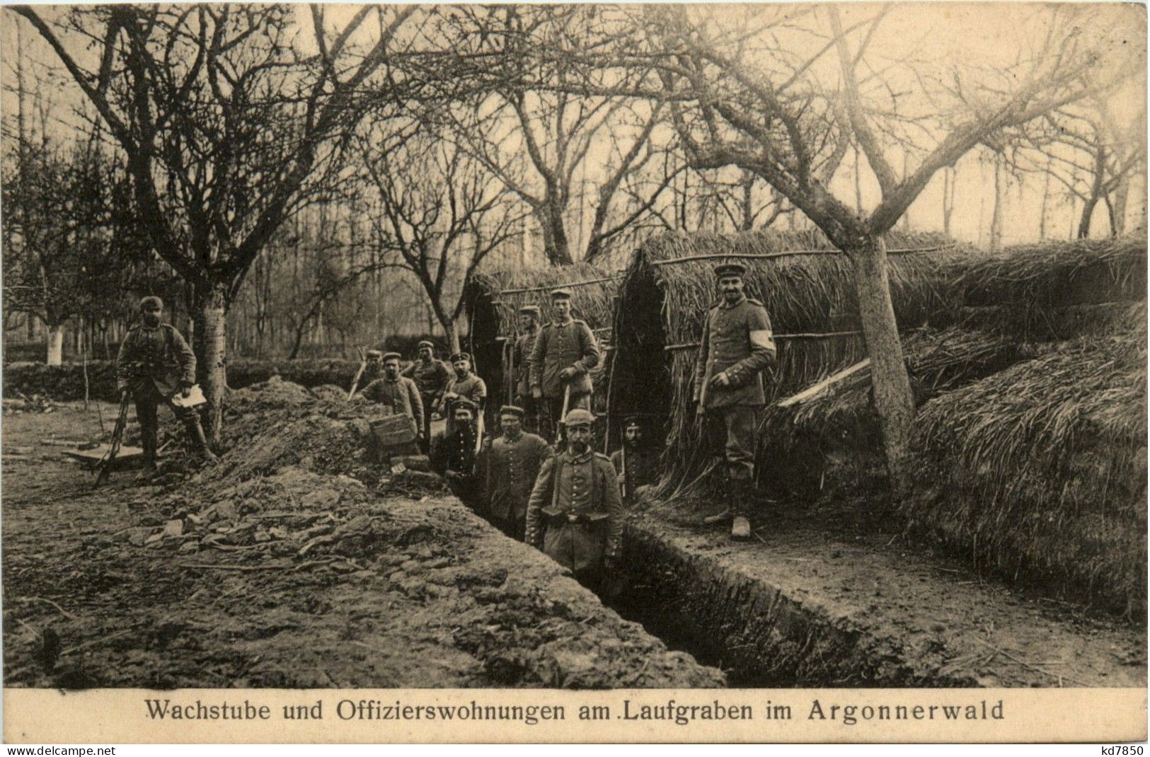 Wachstube Am Laufgraben Im Argonnerwald - Oorlog 1914-18