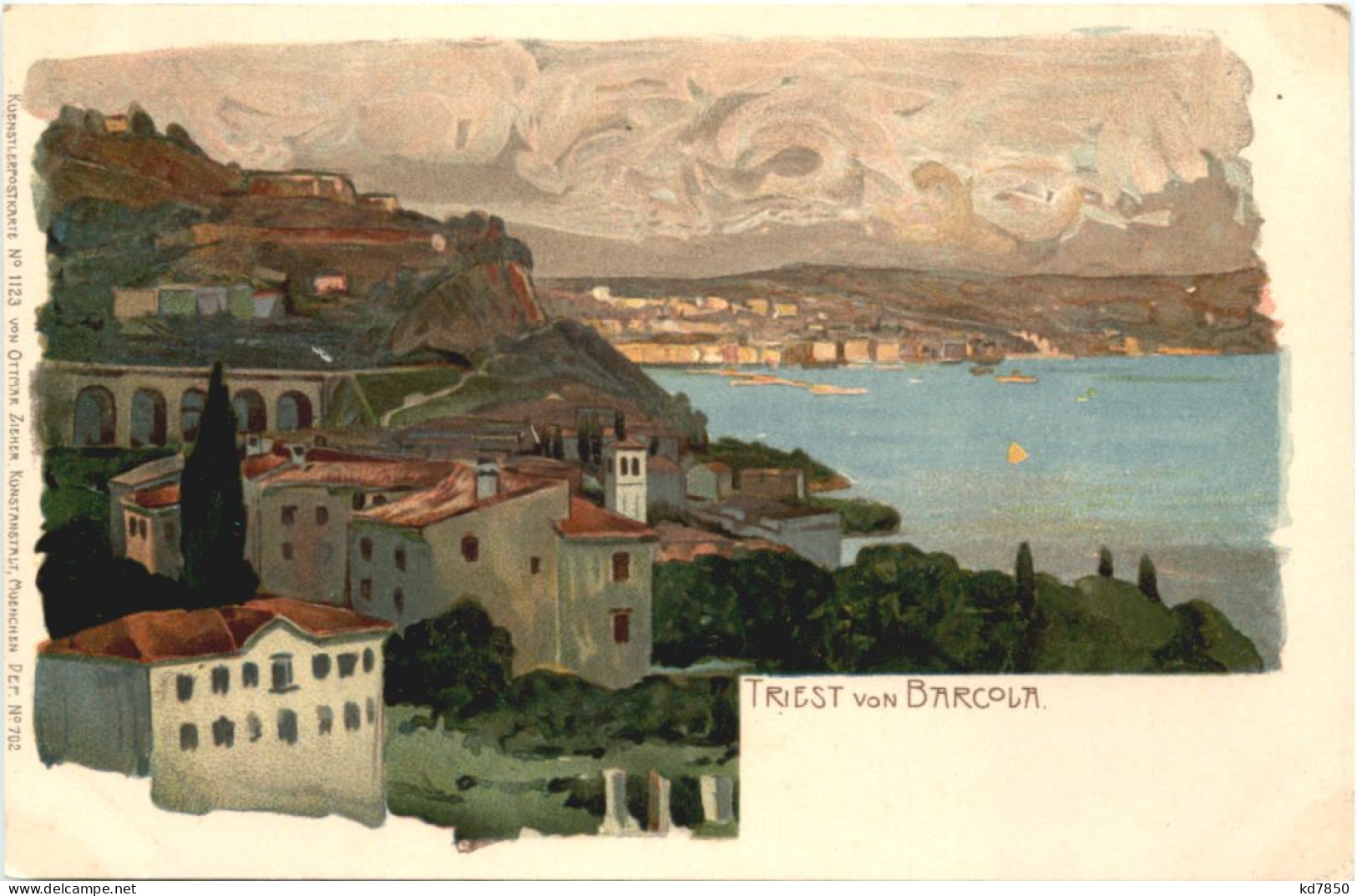 Trieste Von Barcola - Litho - Trieste