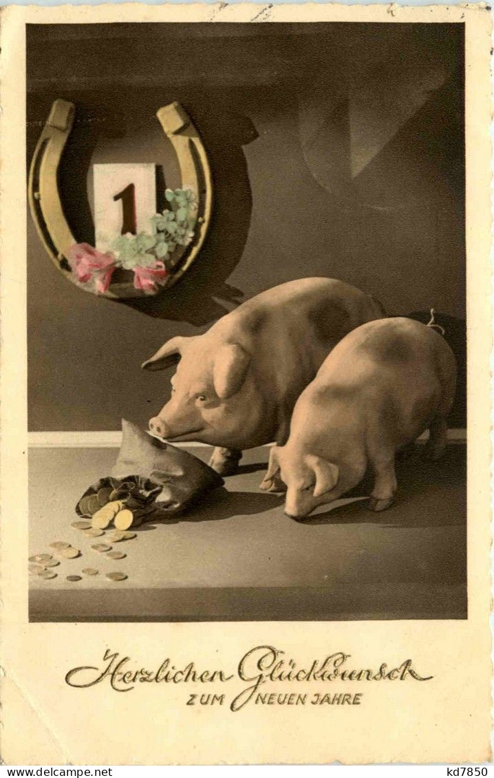 Herzlichen Glückwunsch Zum Neuen Jahre - Schwein Pig - Nouvel An