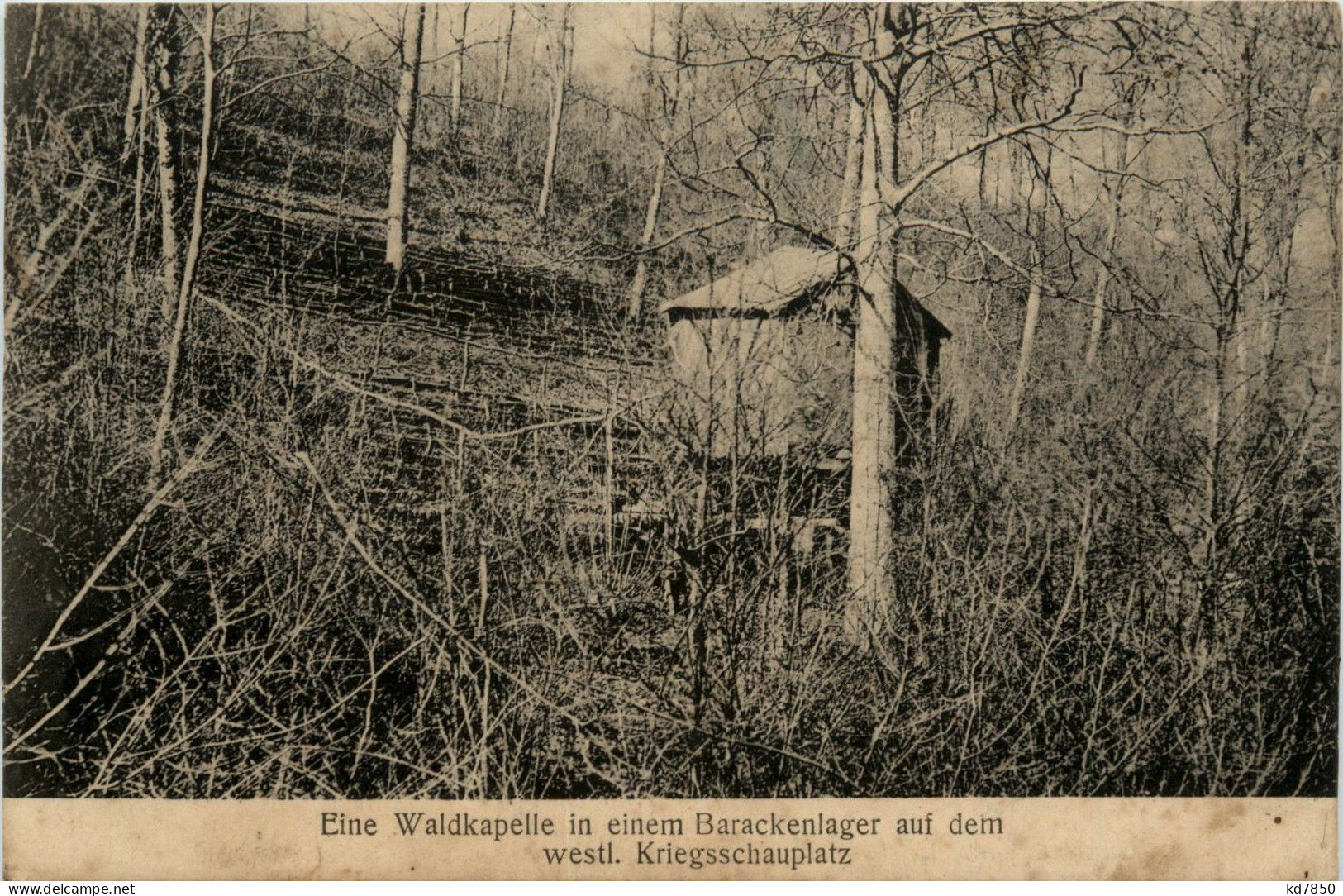 Eine Waldkappelle In Einem Barackenlager - Feldpost - Weltkrieg 1914-18