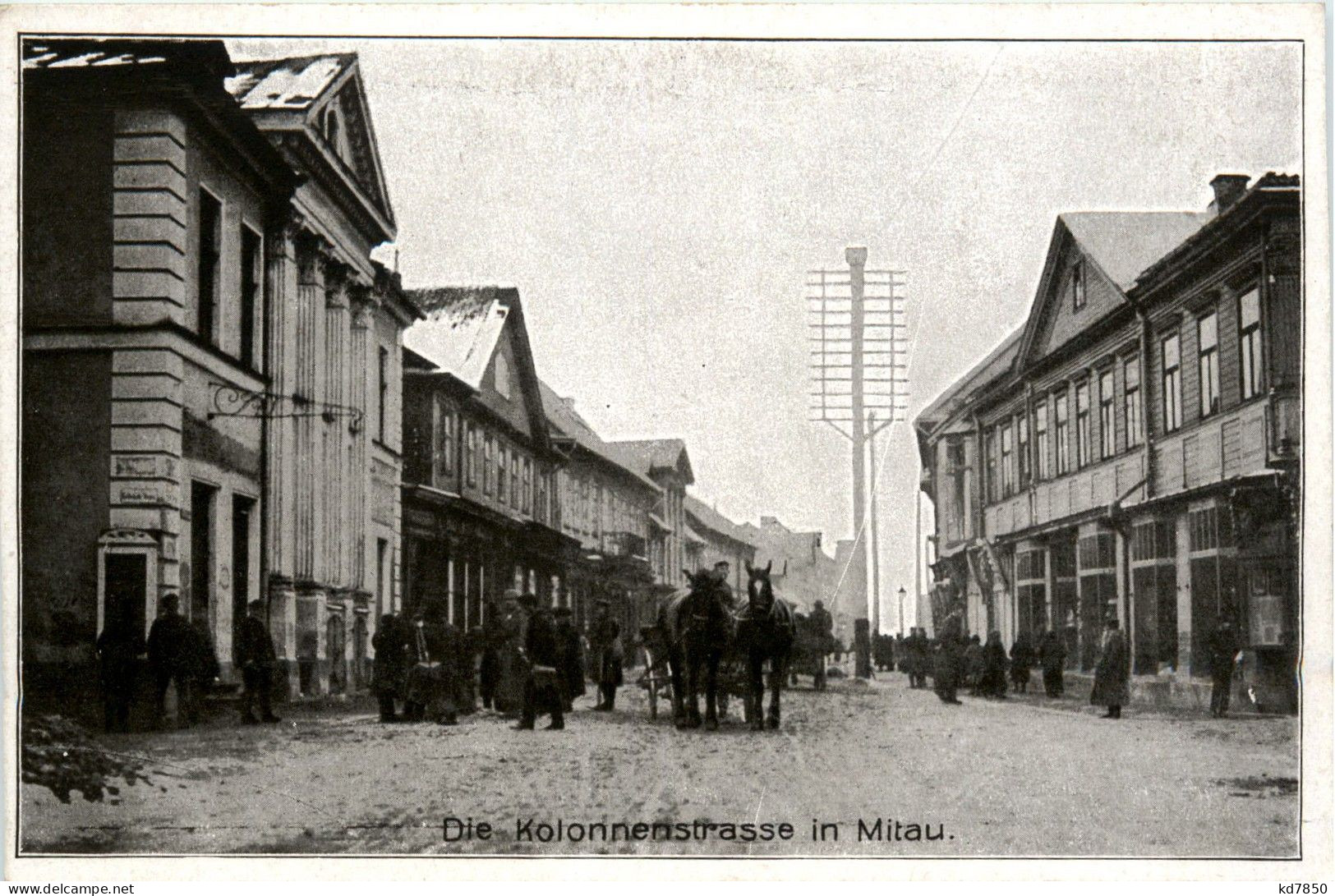 Die Kolonnenstrasse In Mitau - Lettland