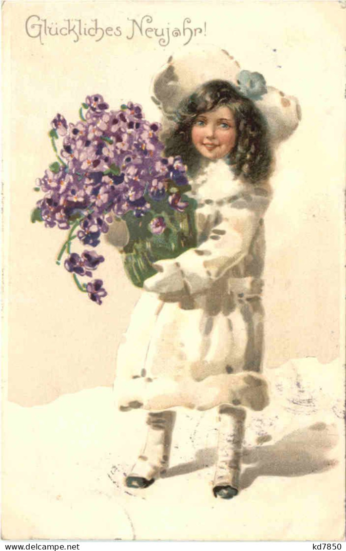 Neujahr - Kind Mit Blumen - Nouvel An