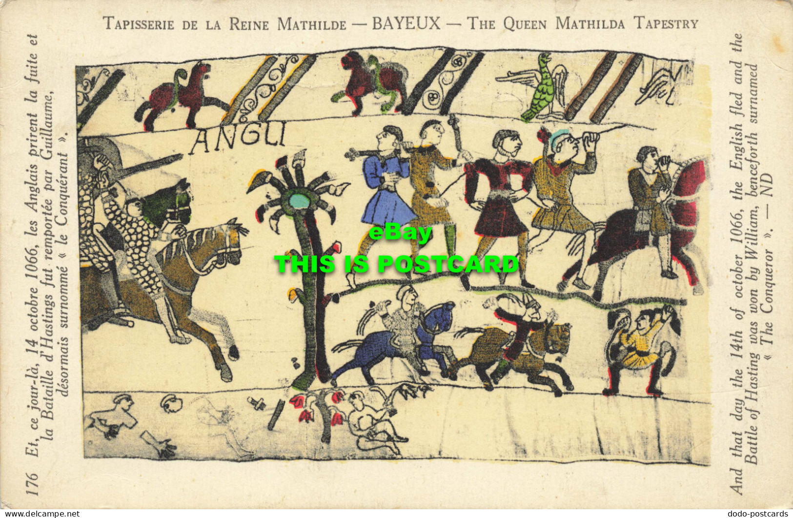 R600872 Bayeux. Queen Mathilda Tapestry. And That Day 14th Of October 1066. Engl - Welt