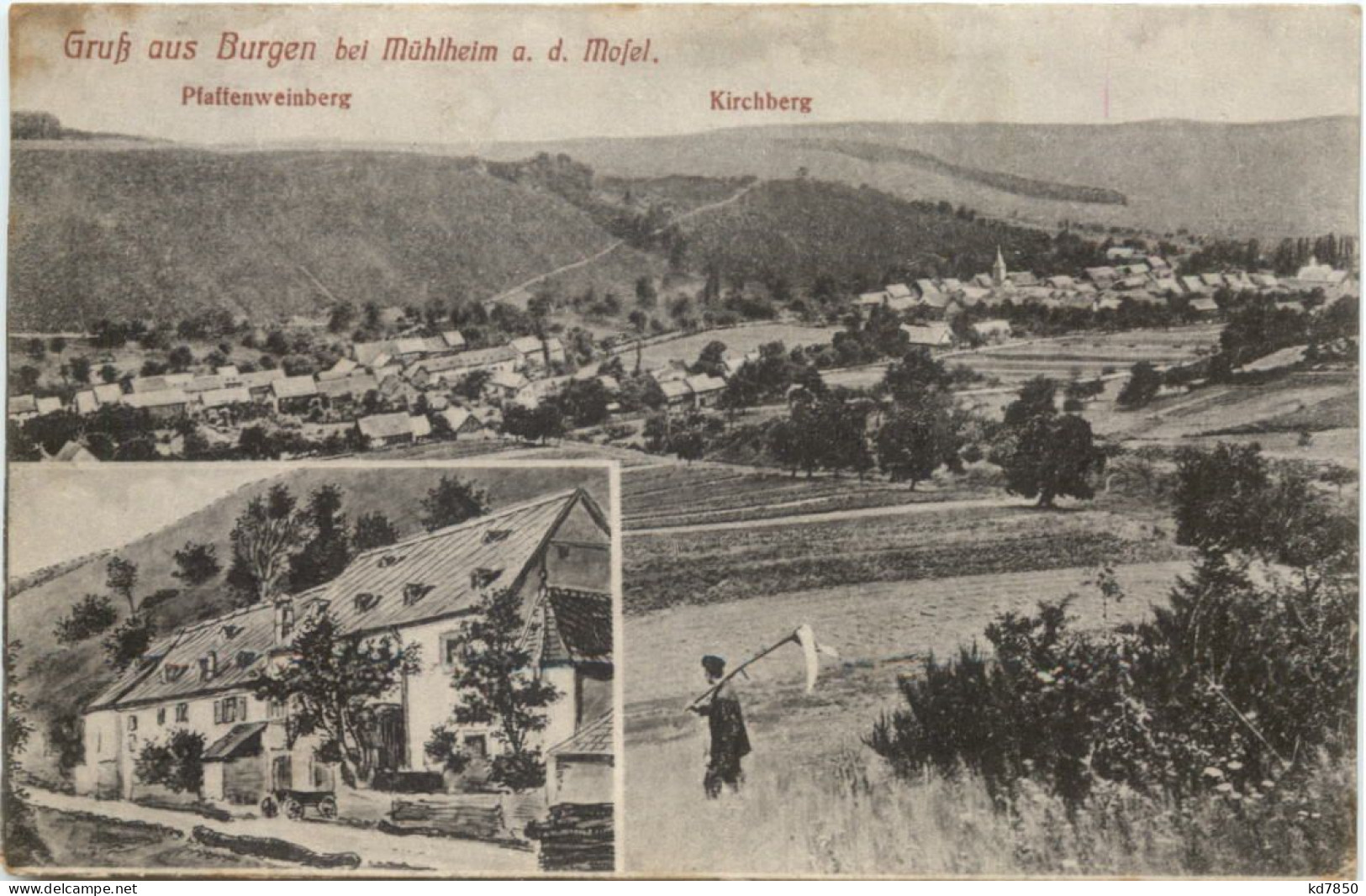 Gruss Aus Burgen Bei Mühlheim An Der Mosel - Bernkastel-Kues